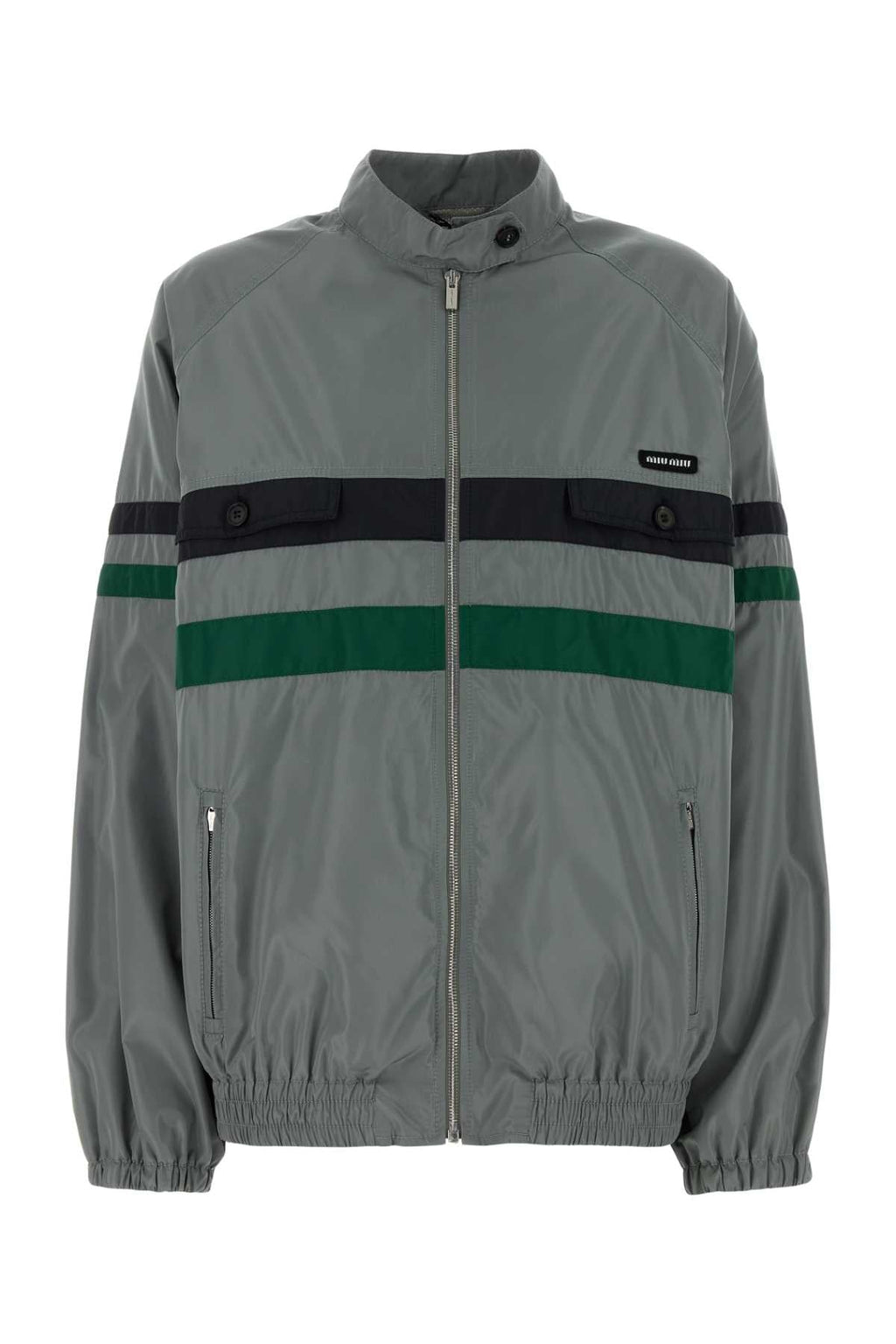 Miu Miu Women Grey Tech Fabric Jacket