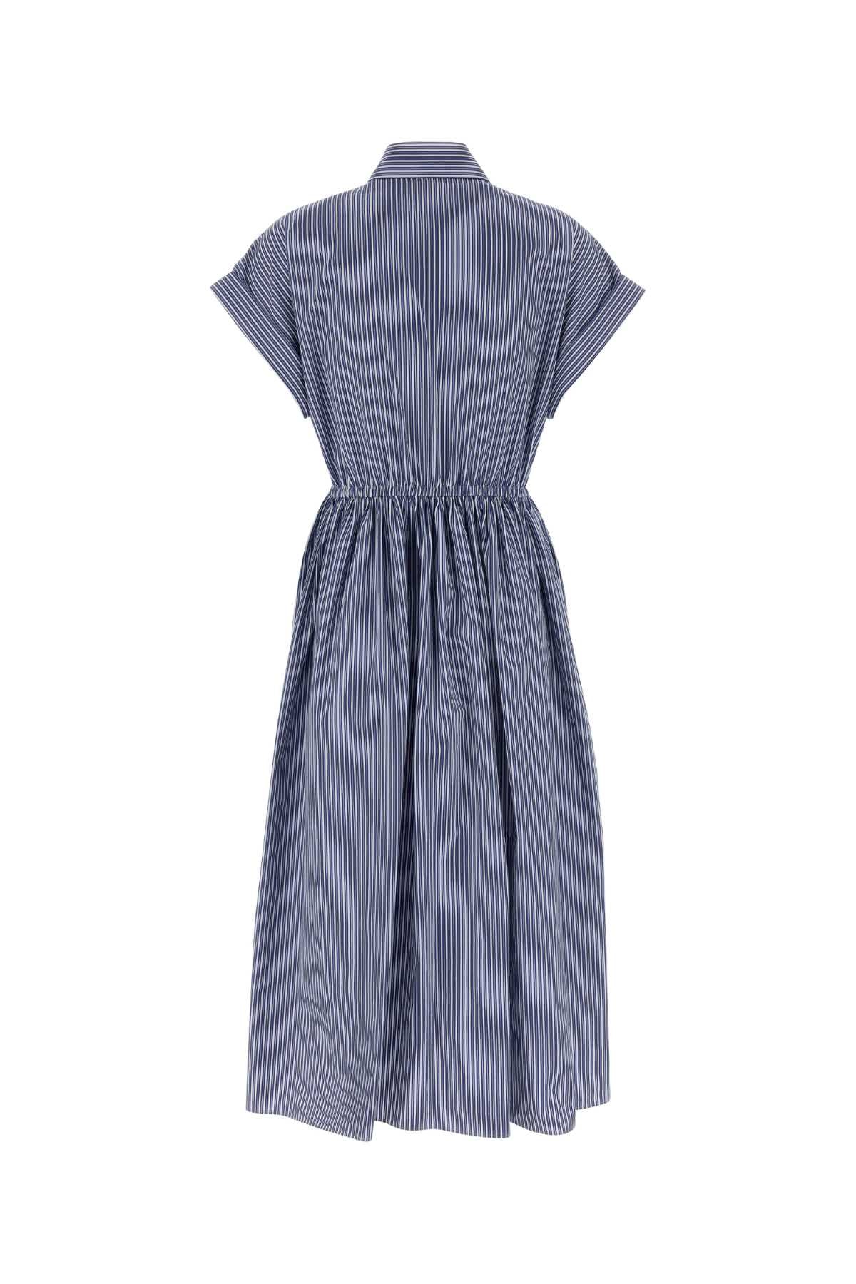 Miu Miu Women Embroidered Poplin Shirt Dress