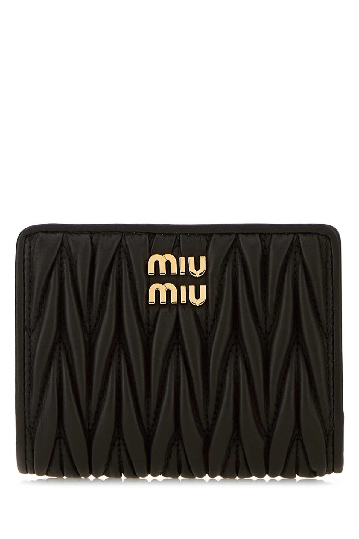 Miu Miu Women Black Leather Wallet