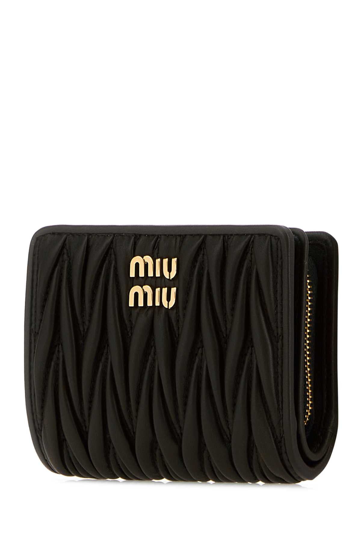 Miu Miu Women Black Leather Wallet