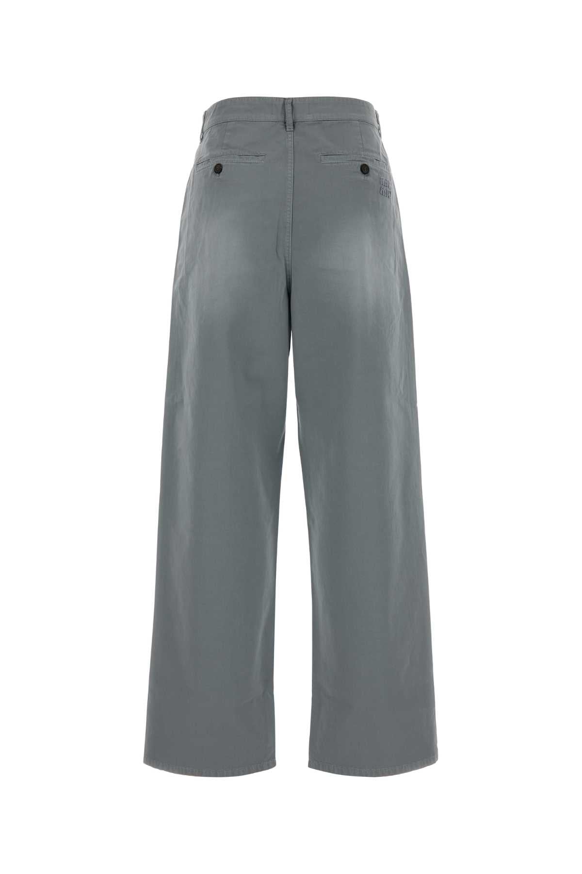 Miu Miu Women Grey Twill Pant