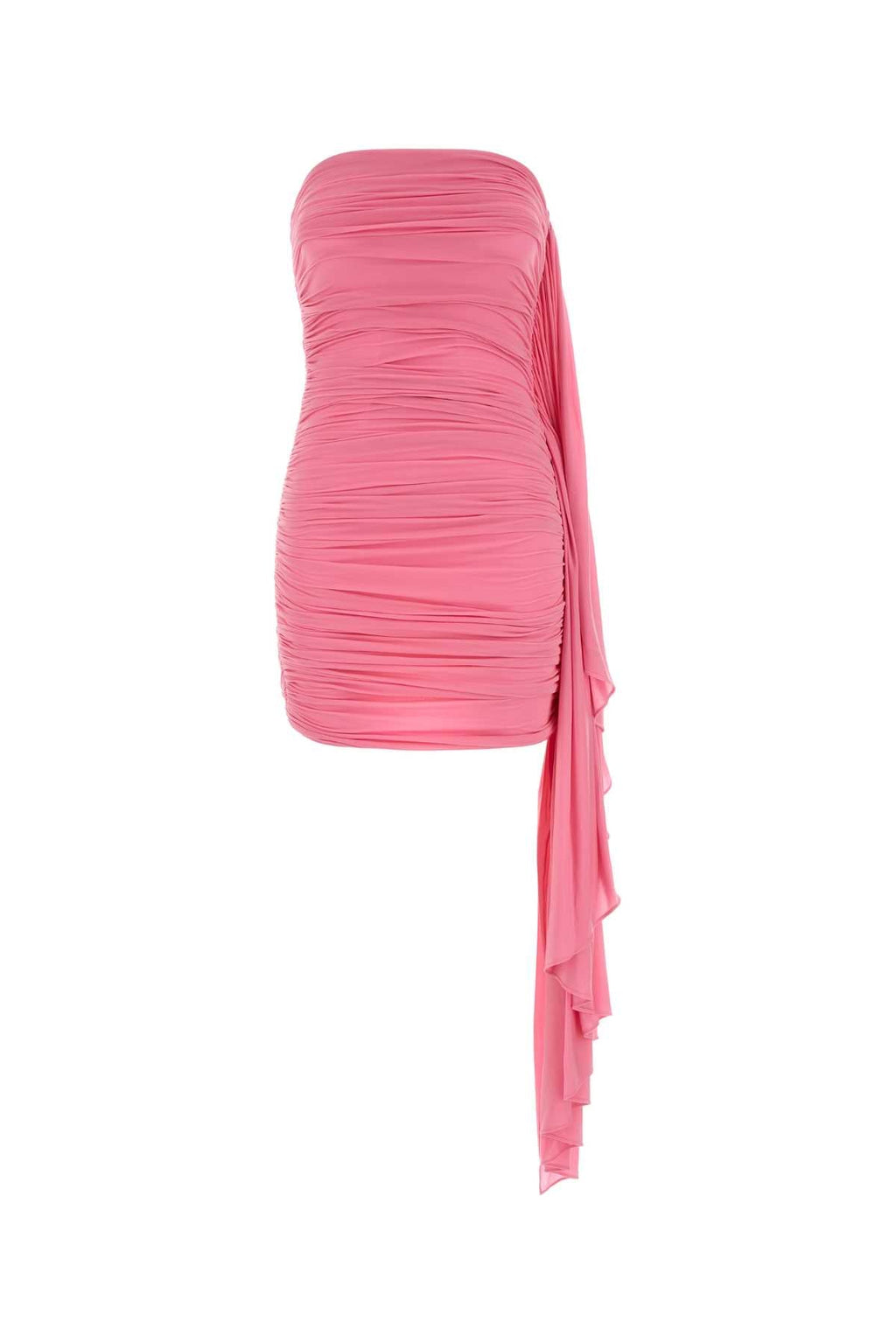 Alexander Wang Women Fluo Pink Stretch Cupro Mini Dress