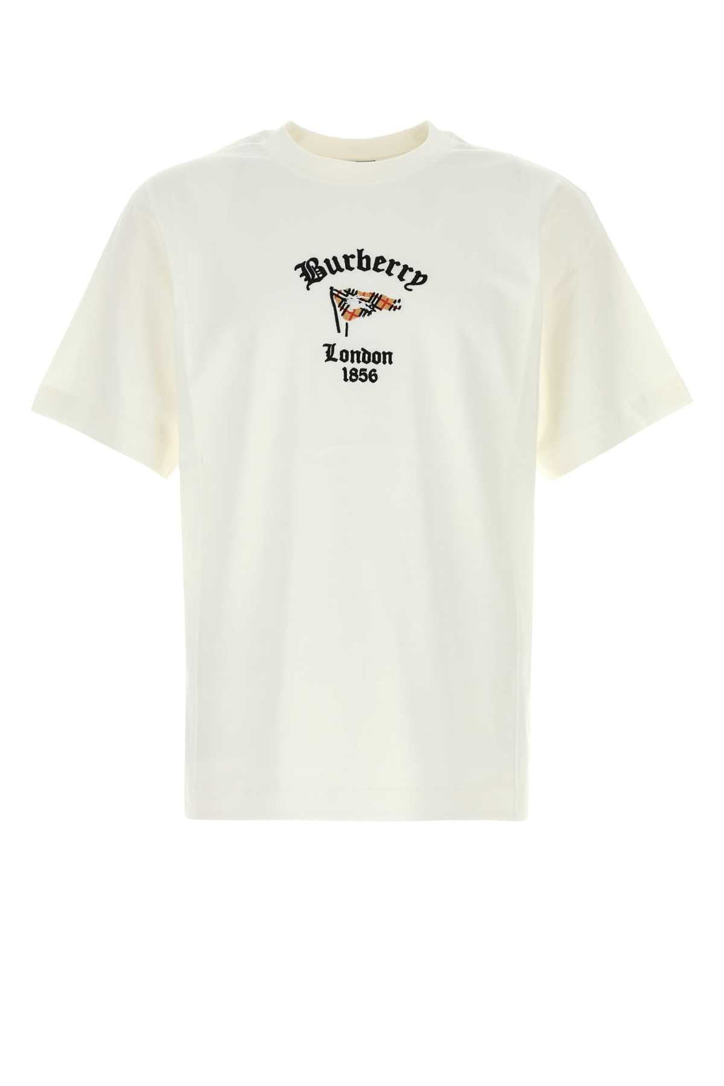 Burberry Men White Cotton T-Shirt