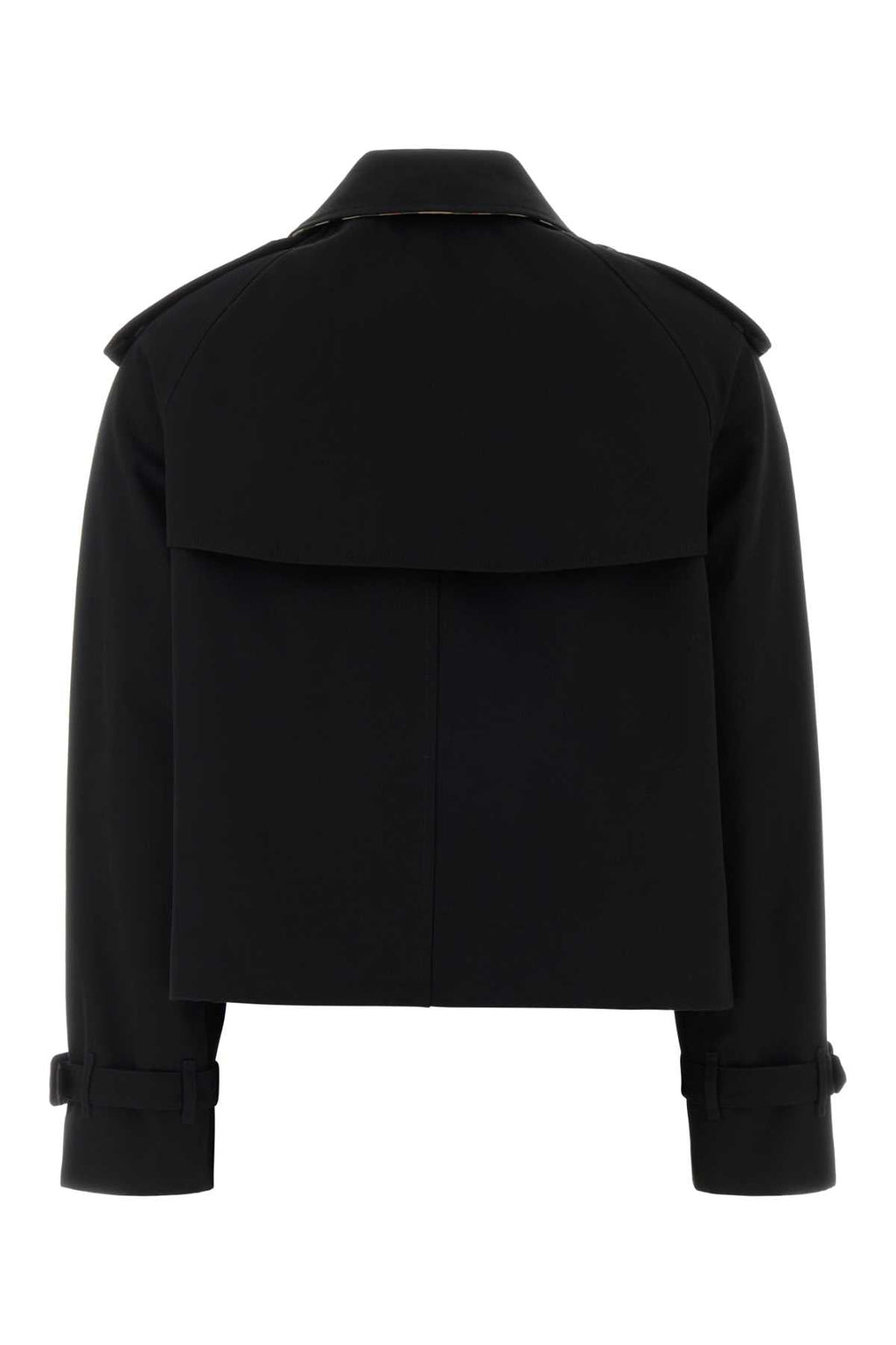 Burberry Women Black Cotton Myfair Trench Coat