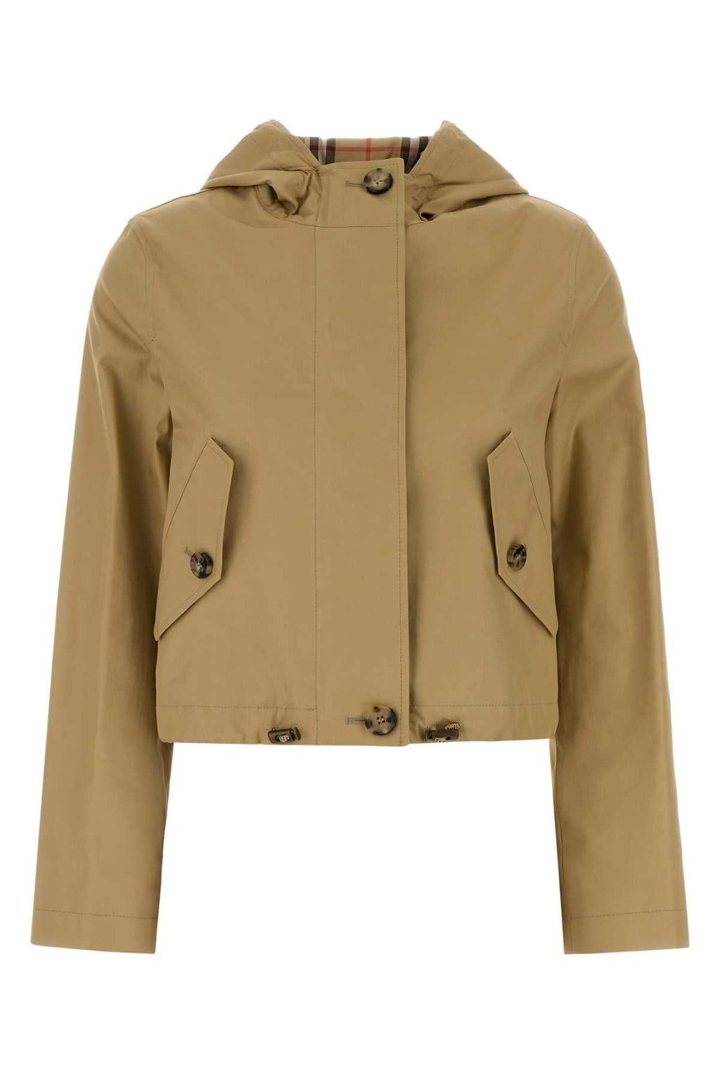 Burberry Women Beige Gabardine Jacket