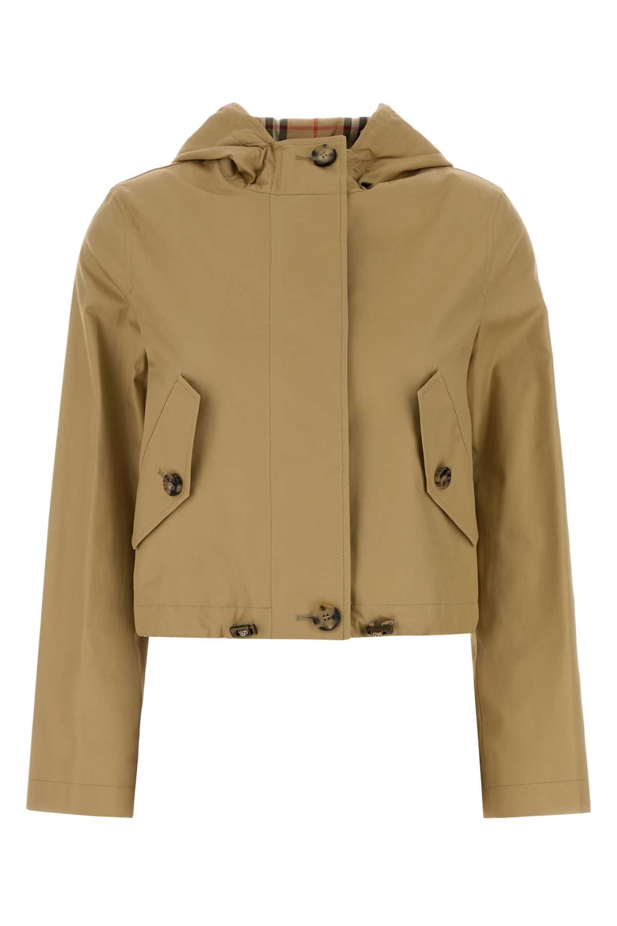 Burberry Women Beige Gabardine Jacket