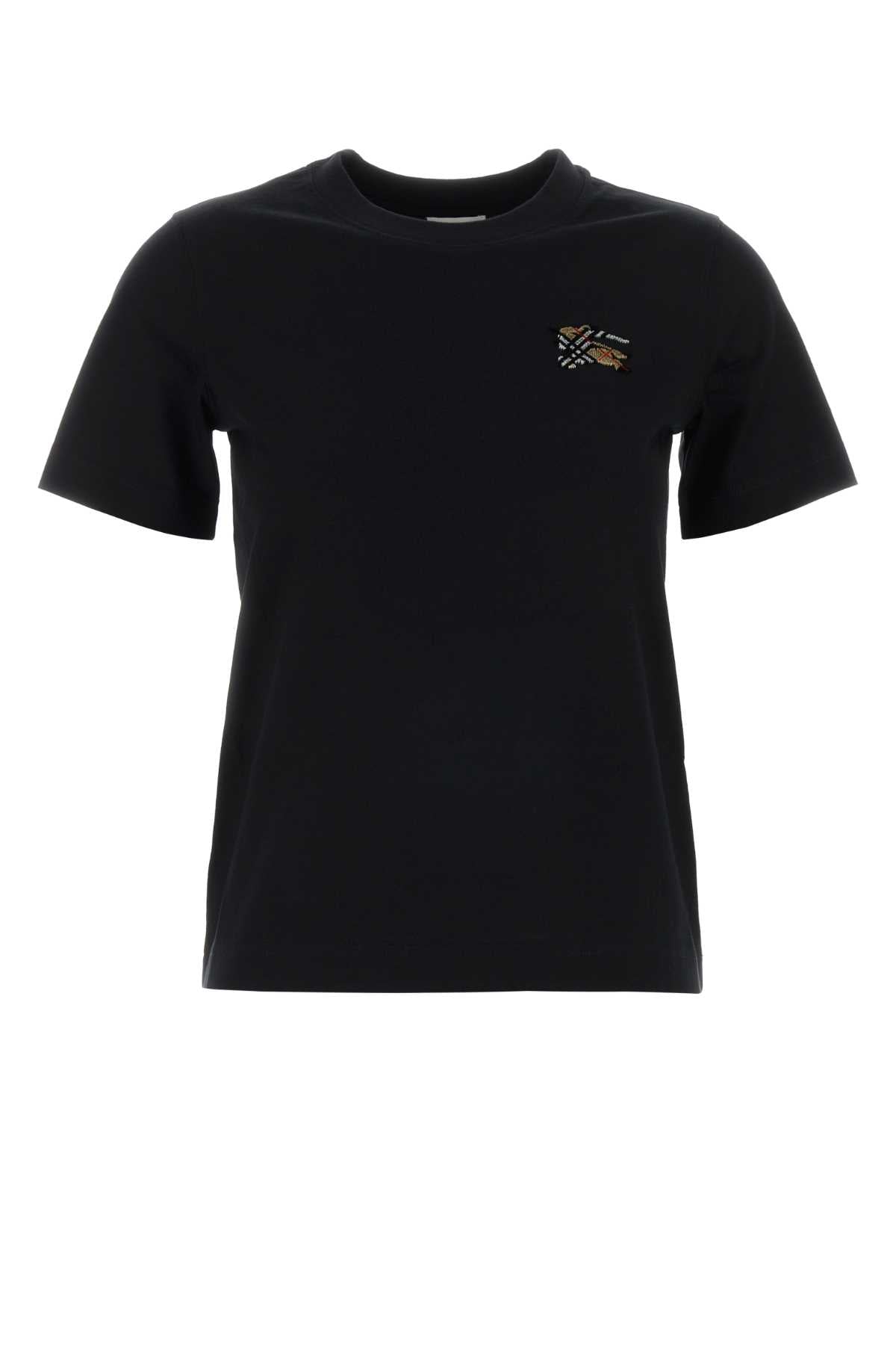 Burberry Women Black Cotton T-Shirt
