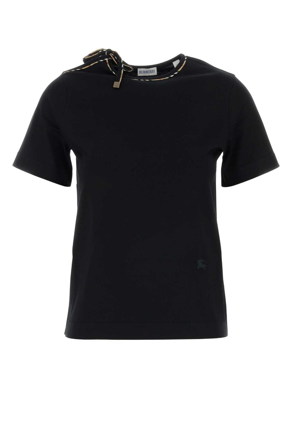 Burberry Women Black Cotton T-Shirt