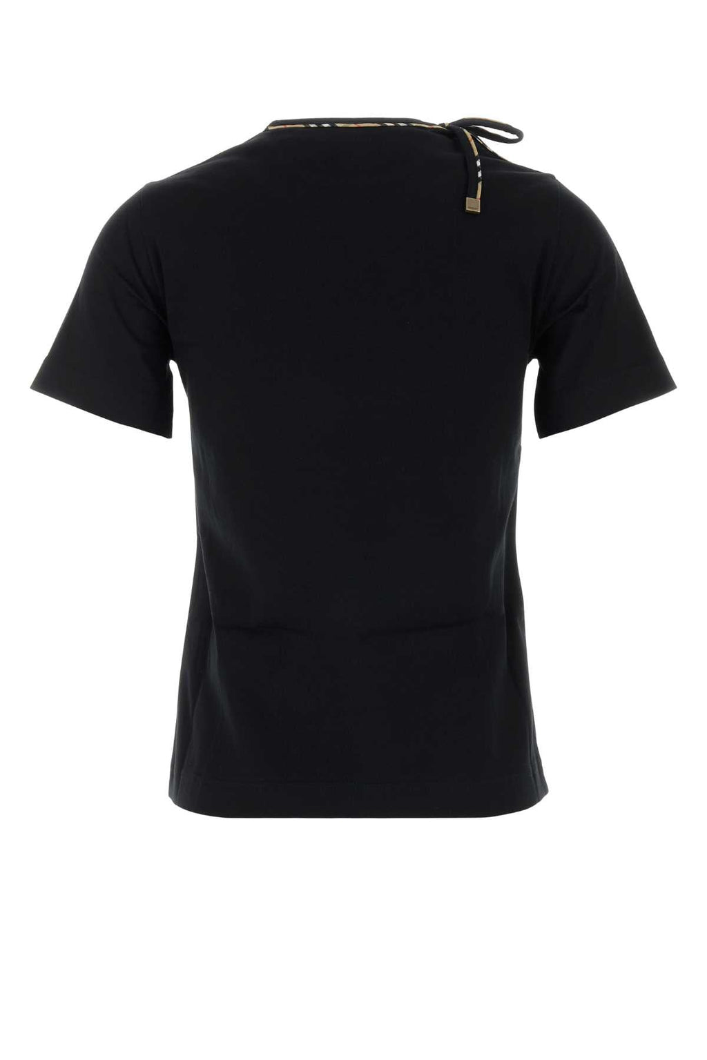 Burberry Women Black Cotton T-Shirt
