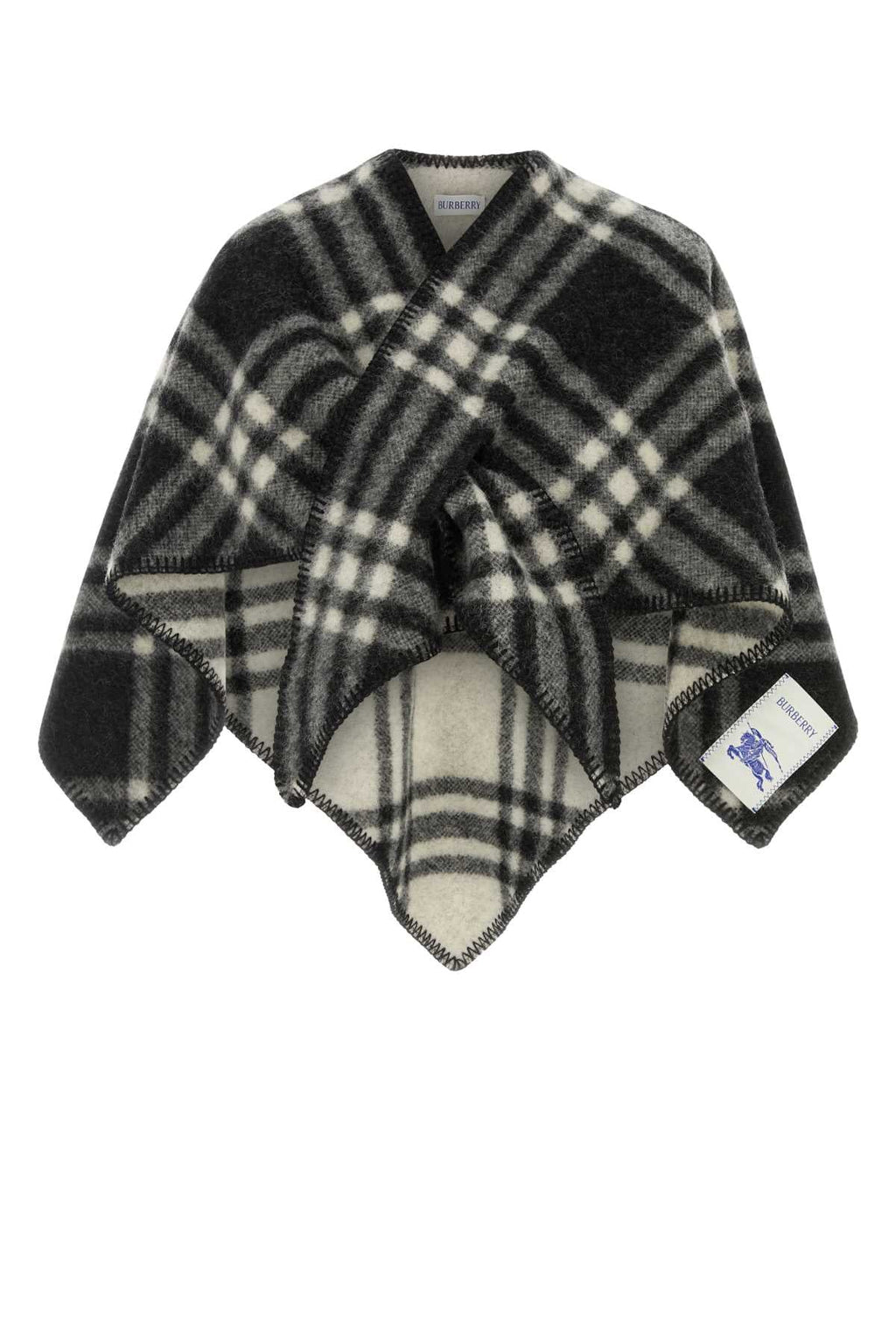 Burberry Unisex Embroidered Wool Scarf