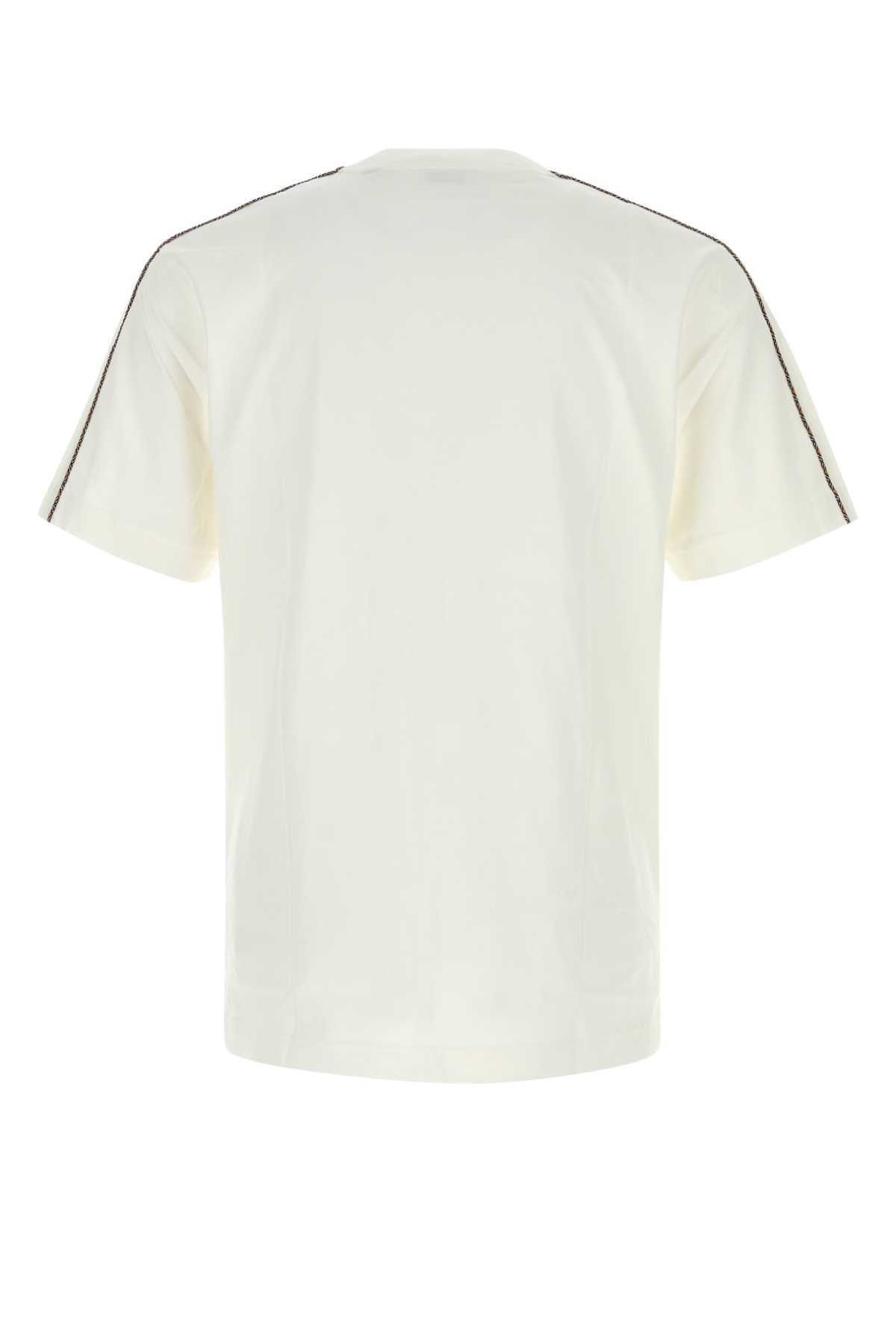 Burberry Men White Cotton T-Shirt