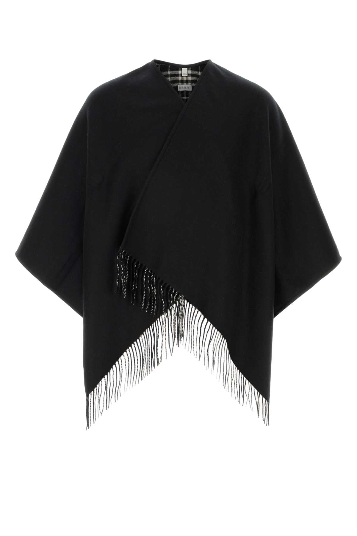 Burberry Unisex Black Wool Reversible Cape
