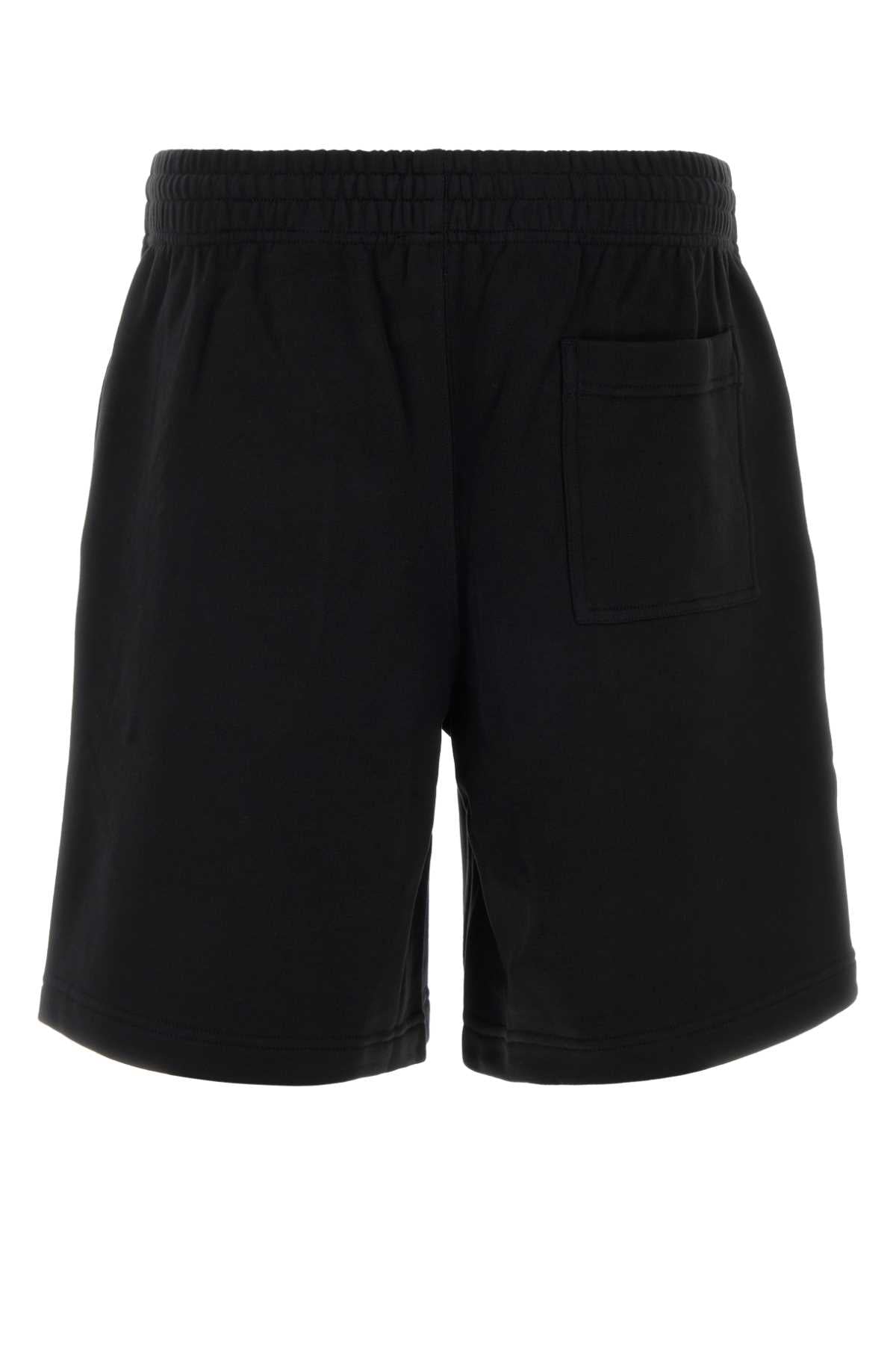 Burberry Men Black Cotton Bermuda Shorts