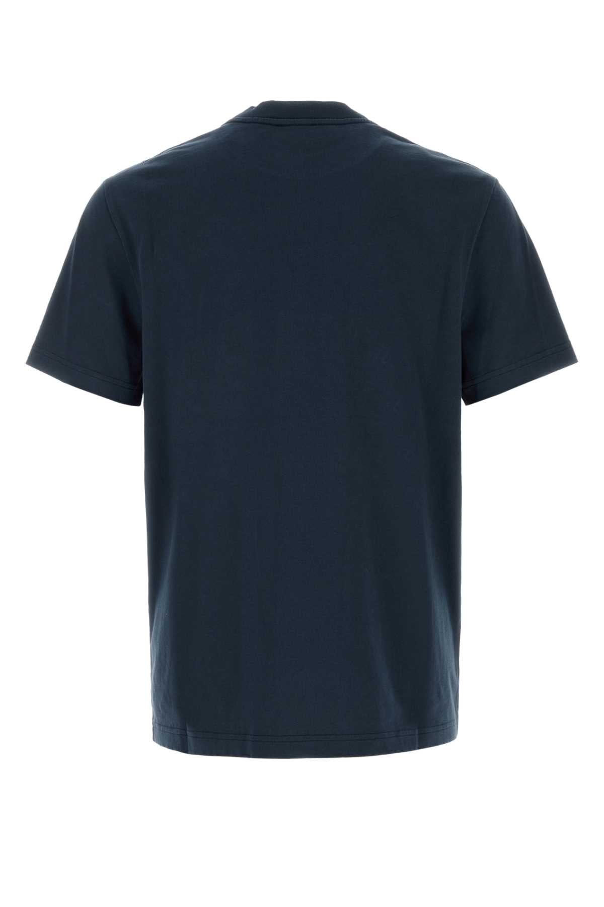 A.P.C. Men Navy Blue Cotton T-Shirt