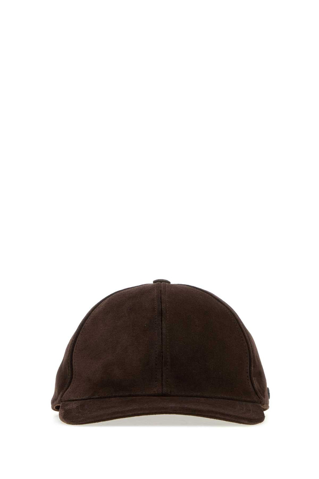 Valentino Garavani Men Brown Suede Baseball Cap