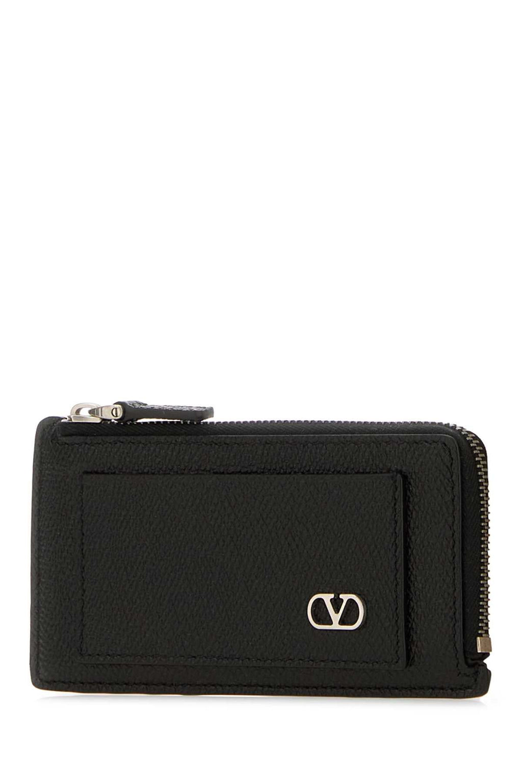 Valentino Garavani Men Black Leather Card Holder