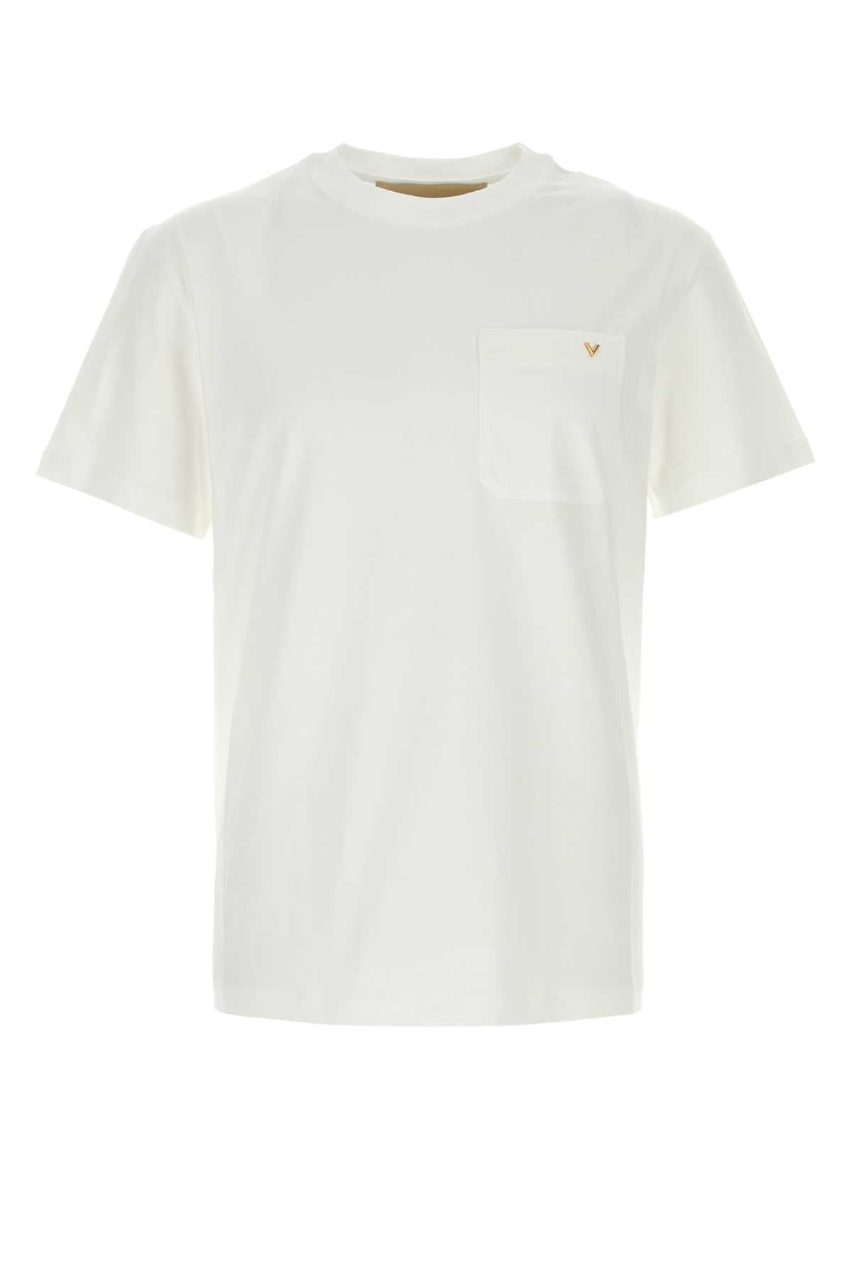 Valentino Garavani Men White Cotton T-Shirt