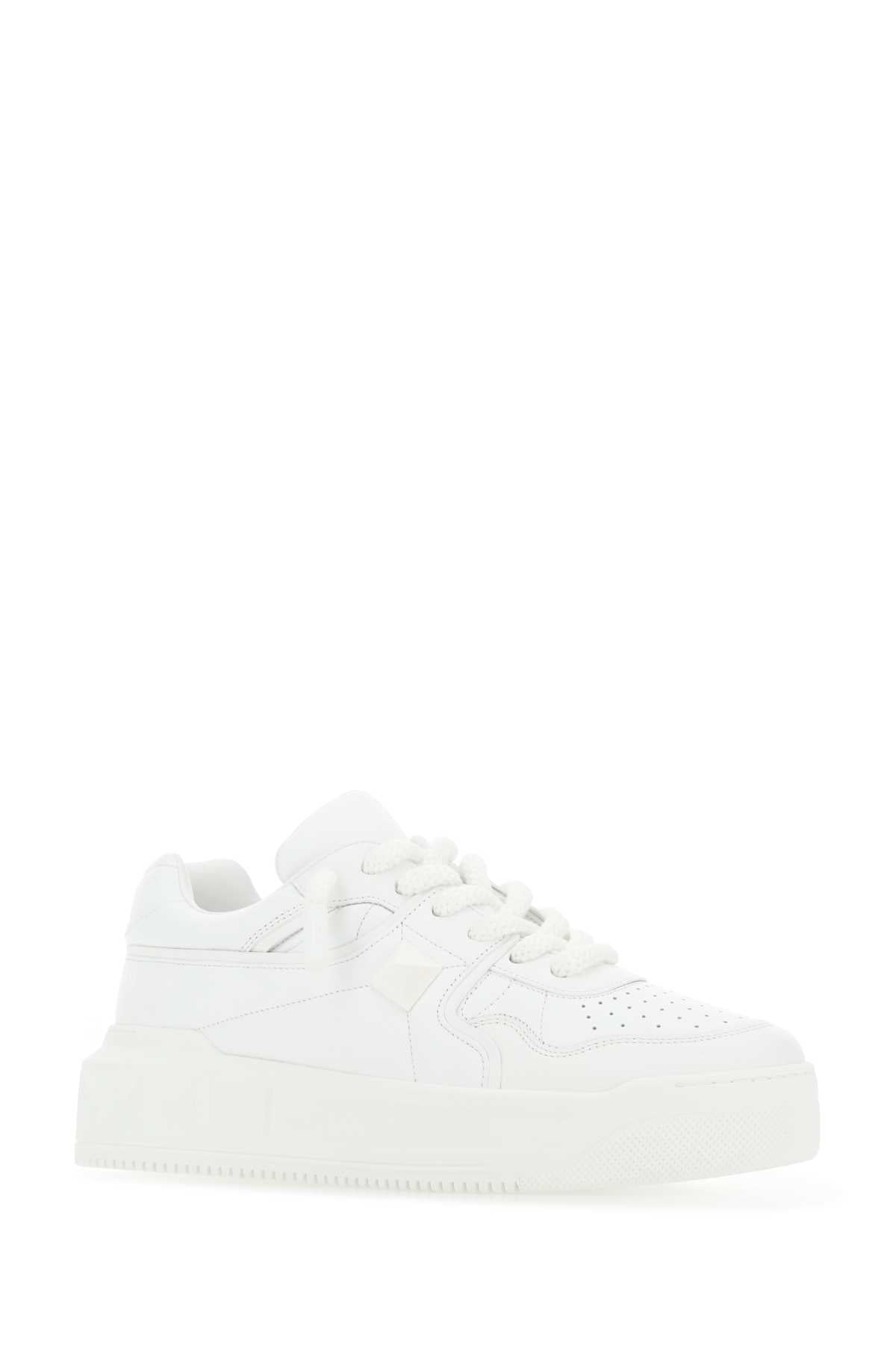 Valentino Garavani Men White Nappa Leather One Stud Xl Sneakers
