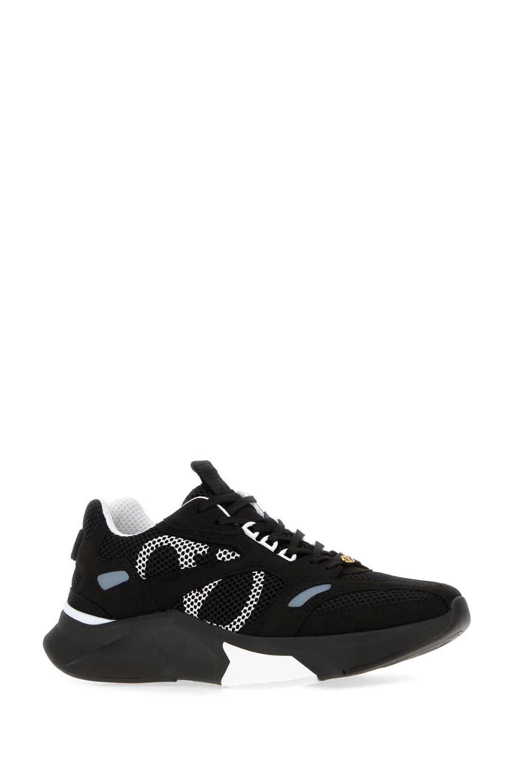 Valentino Garavani Men Black Suede And Mesh Demivee Sneakers