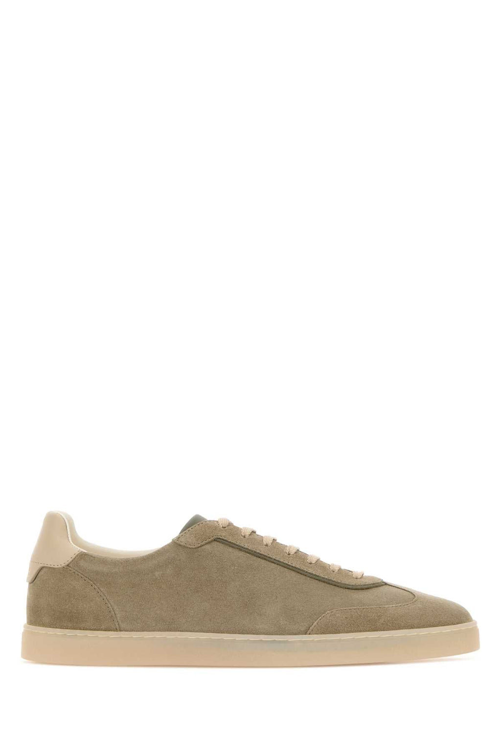 Brunello Cucinelli Men Dove Grey Suede Sneakers