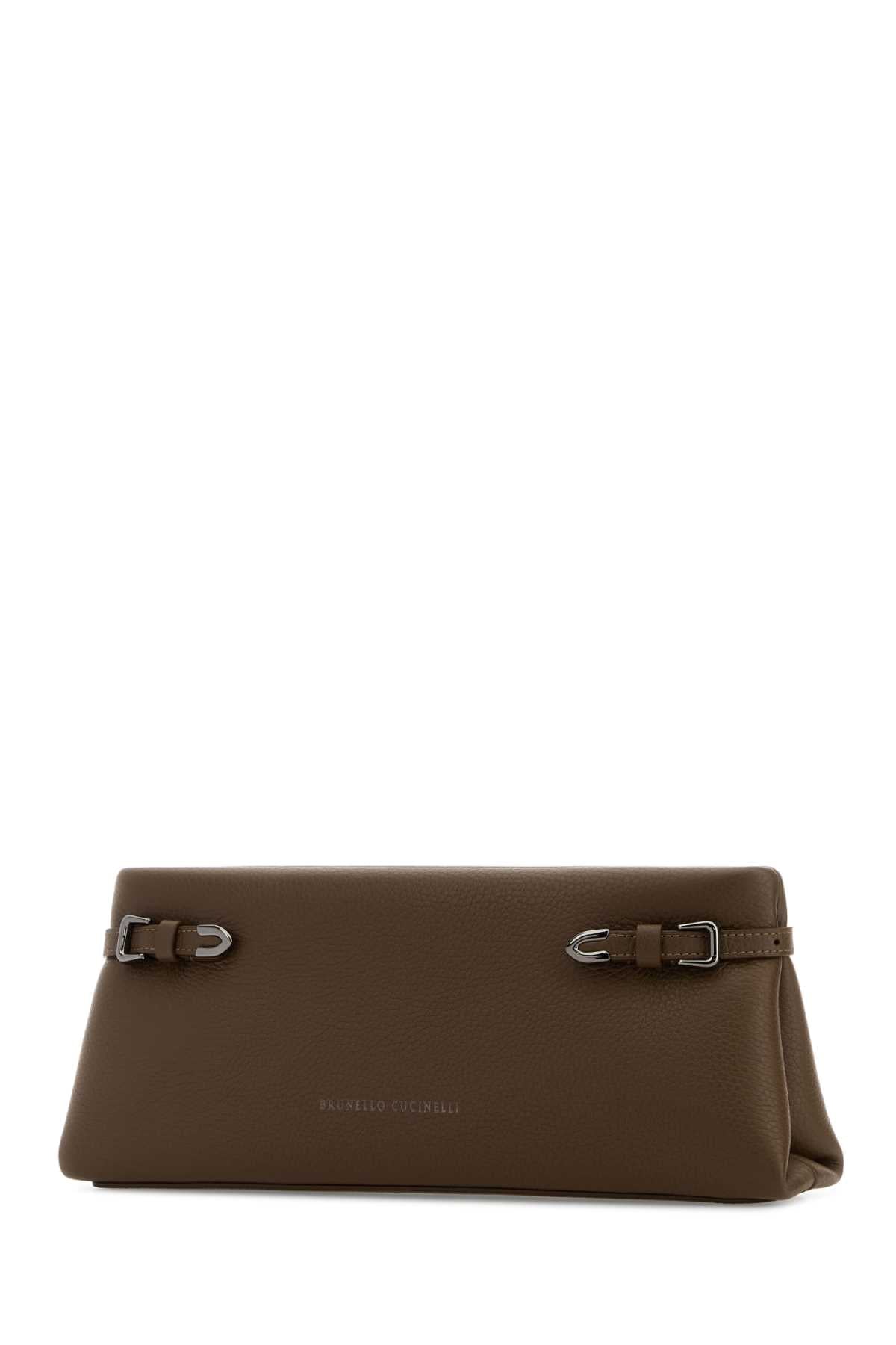 Brunello Cucinelli Women Mud Leather Clutch