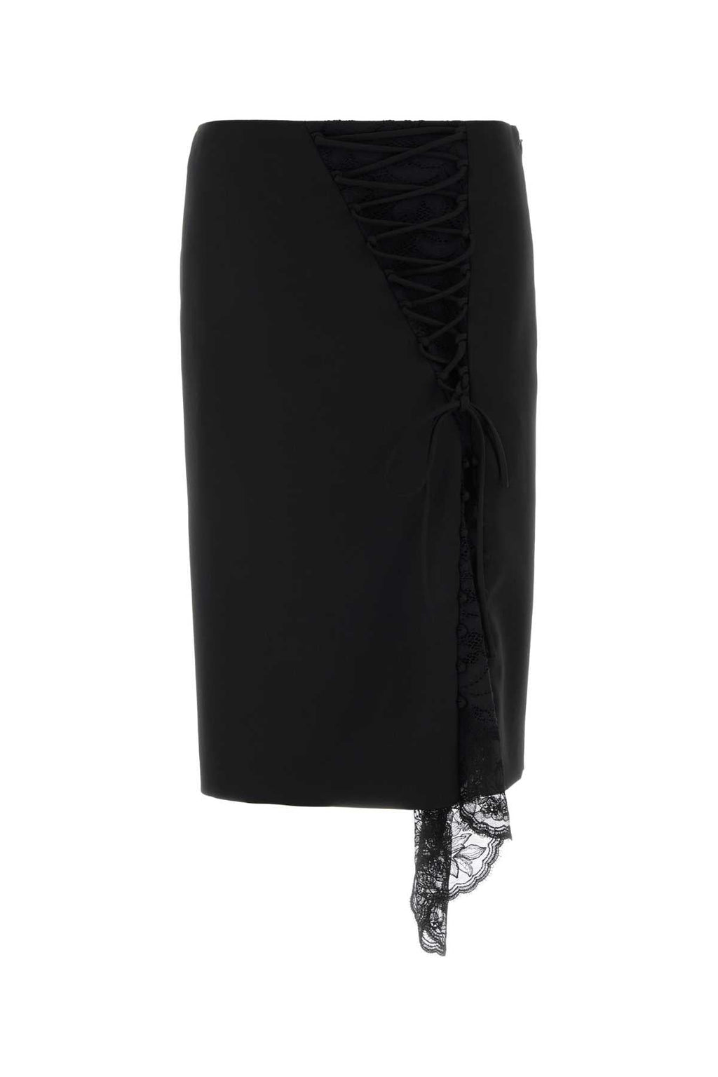 Alexander Mcqueen Women Black Wool Skirt