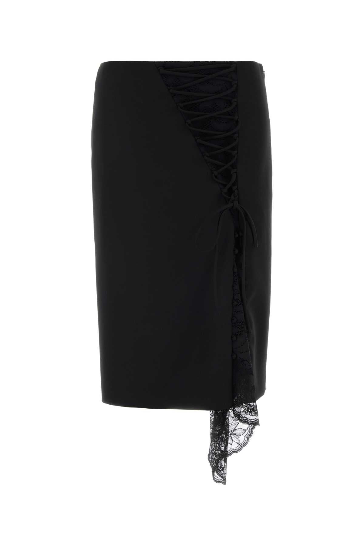 Alexander Mcqueen Women Black Wool Skirt