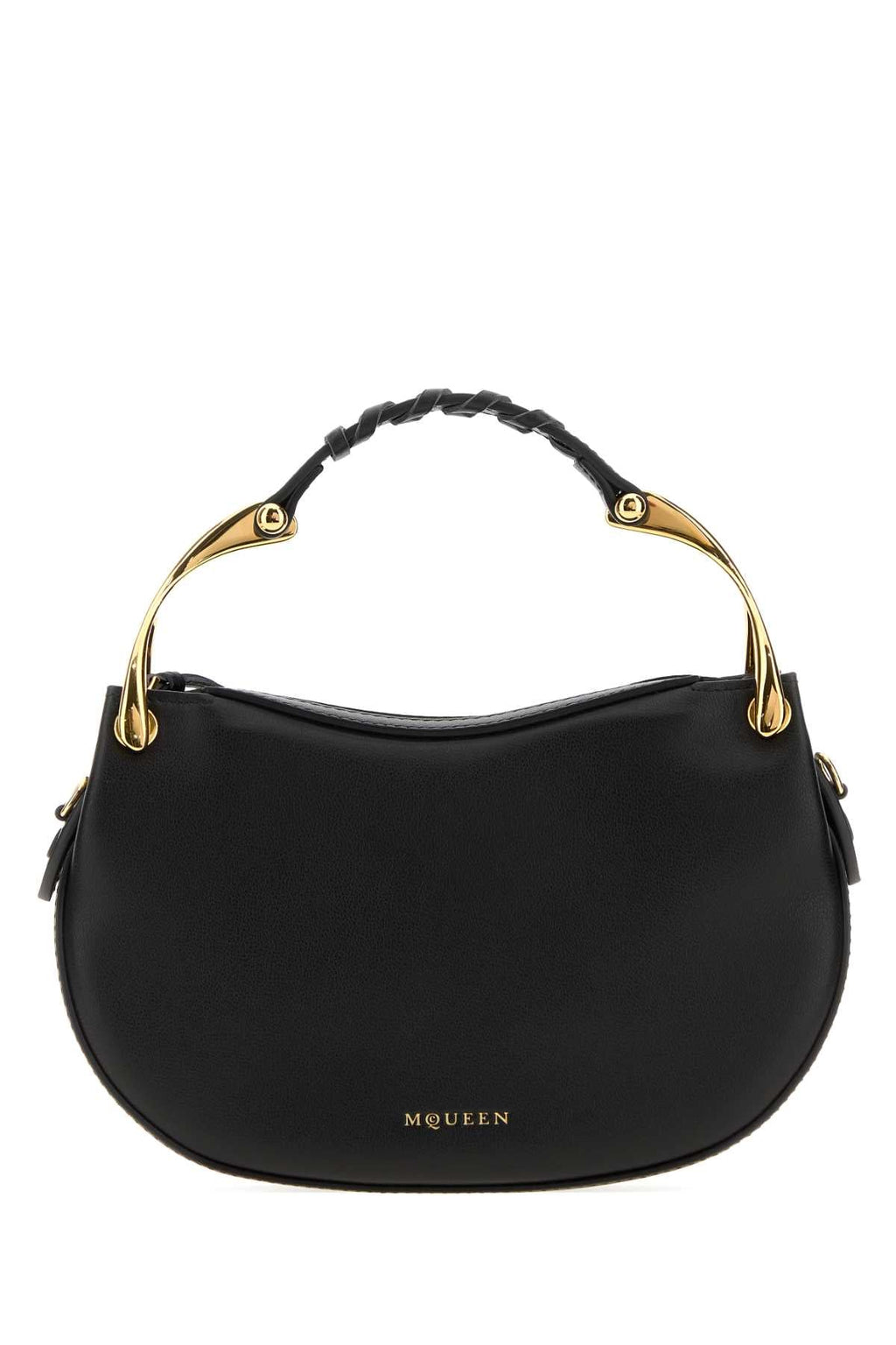 Alexander Mcqueen Women Black Leather Mini Wishbone Handbag