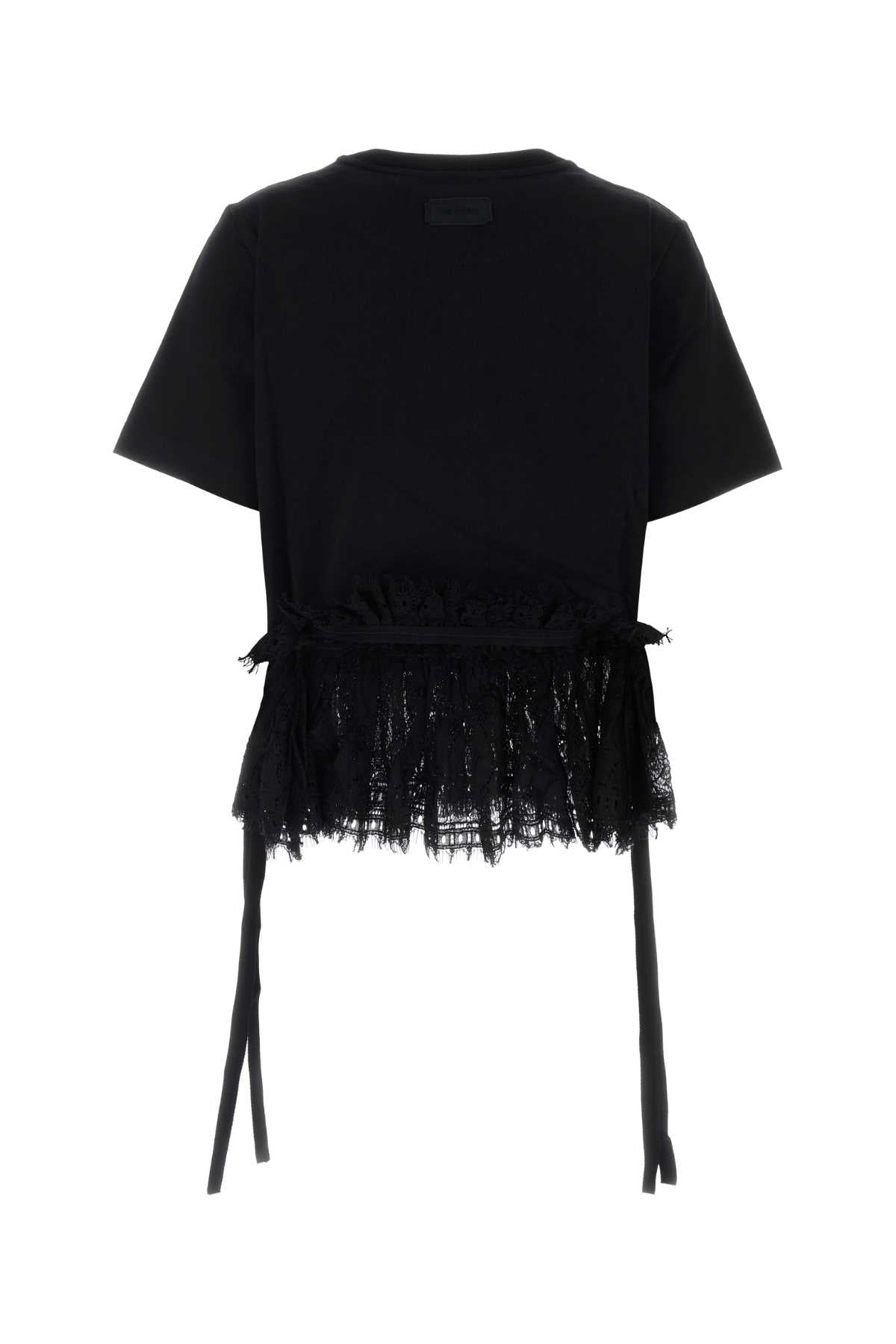 Alexander Mcqueen Women Black Cotton T-Shirt