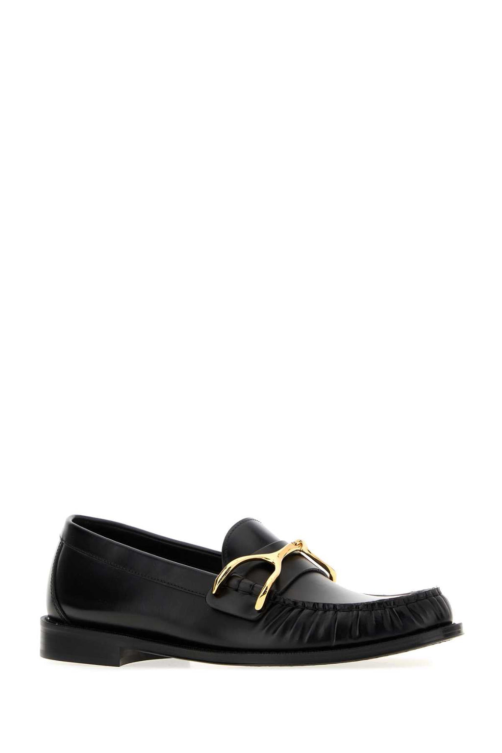 Alexander Mcqueen Men Black Leather Wishbone Loafers