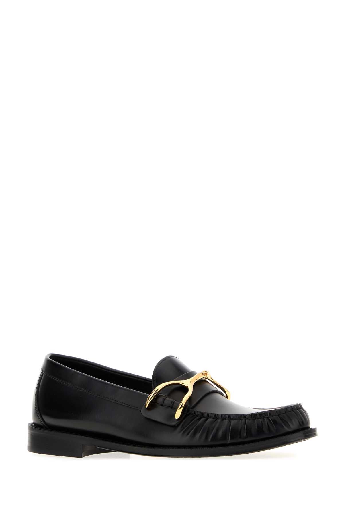 Alexander Mcqueen Men Black Leather Wishbone Loafers