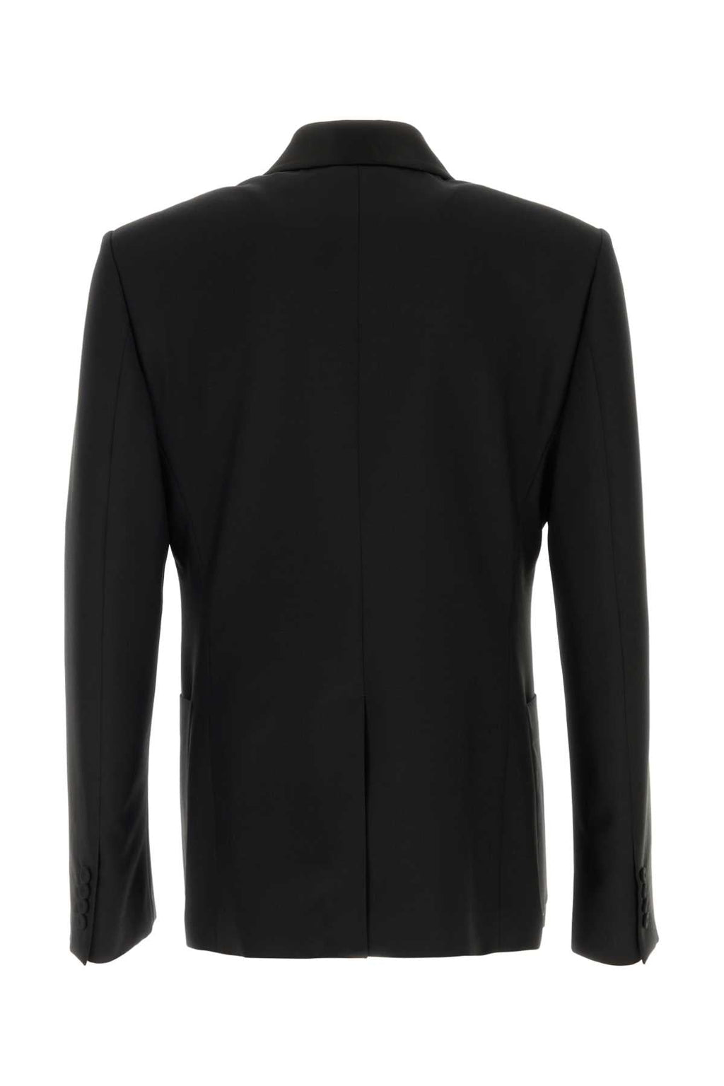 Alexander Mcqueen Men Black Wool Blend Blazer