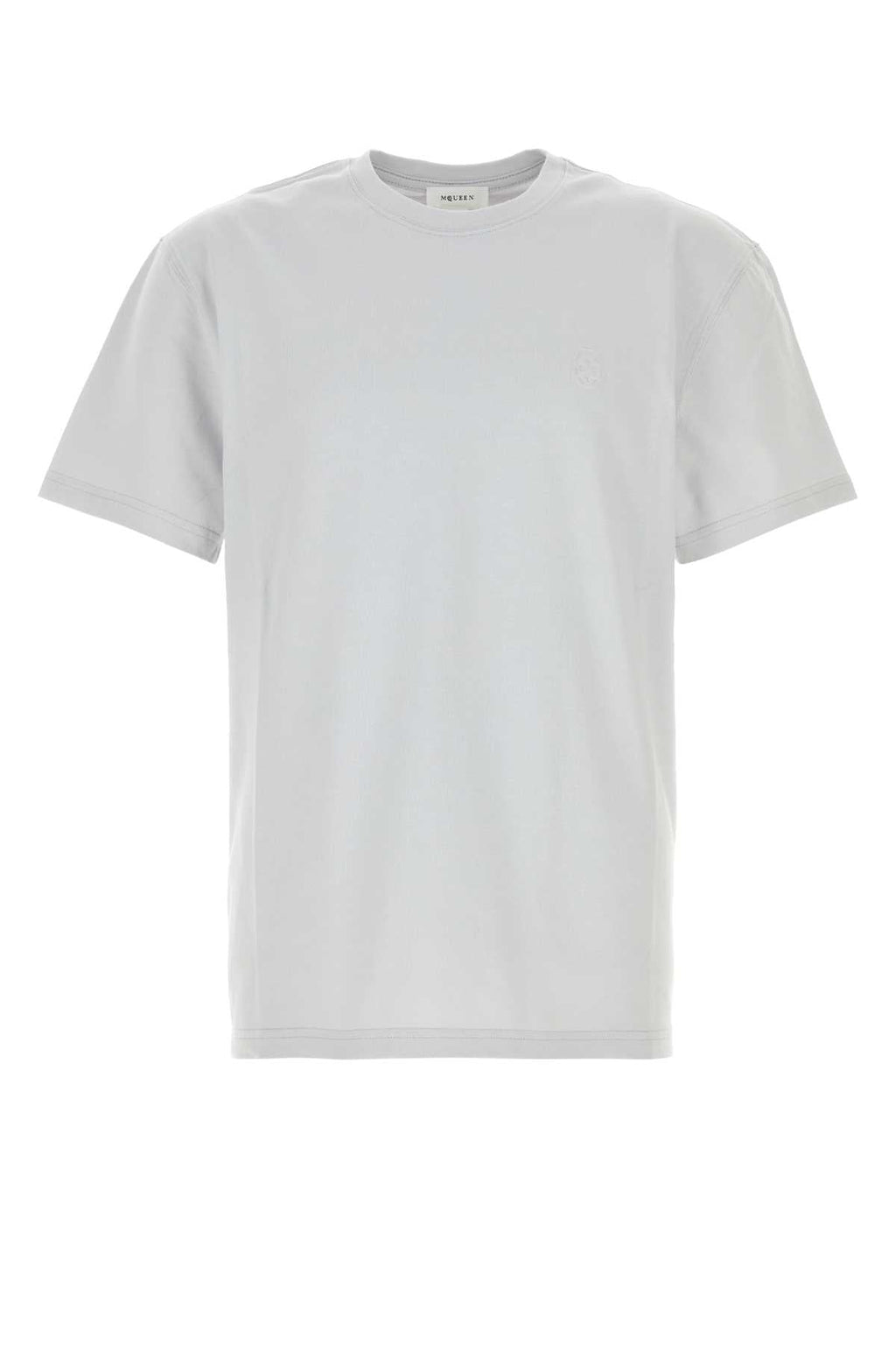 Alexander Mcqueen Men Light Grey Cotton T-Shirt