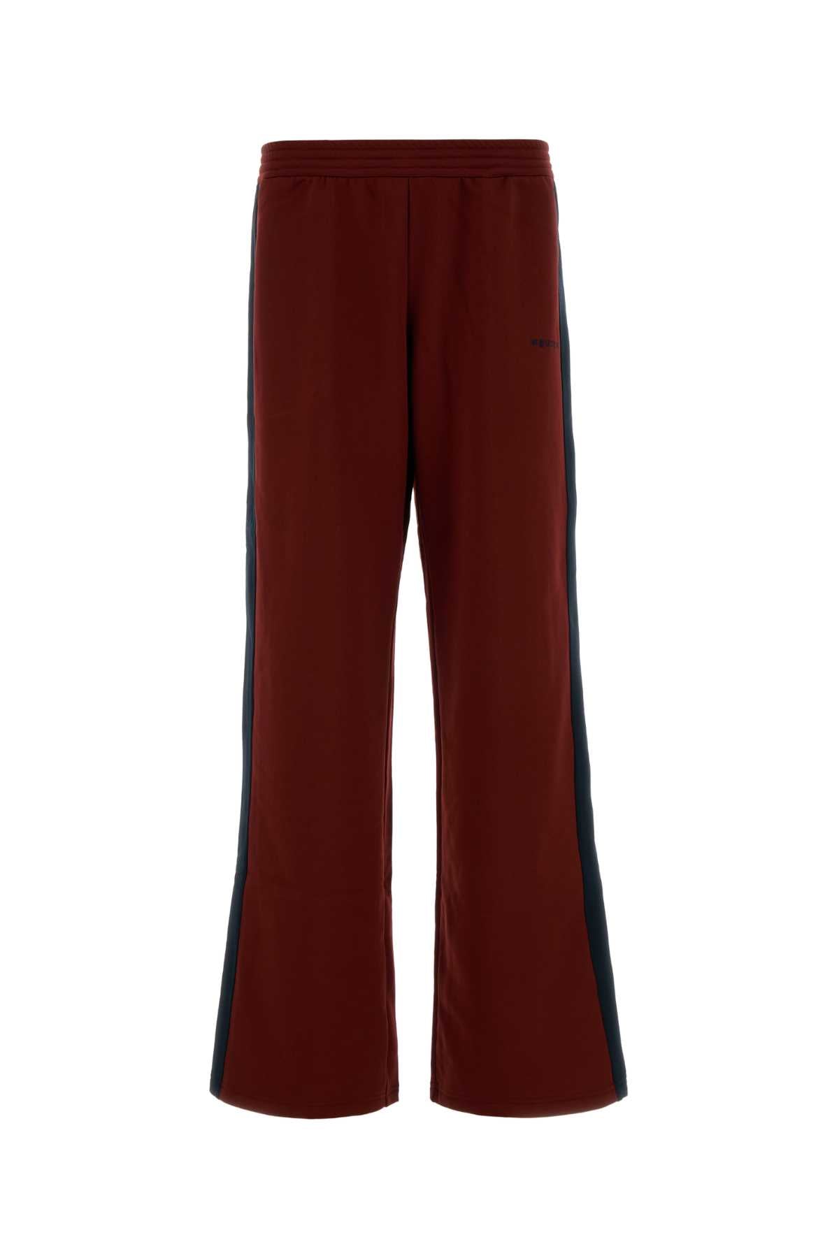 Alexander Mcqueen Men Burgundy Polyester Blend Joggers