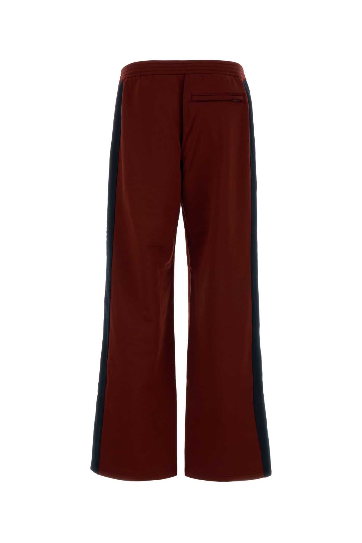 Alexander Mcqueen Men Burgundy Polyester Blend Joggers