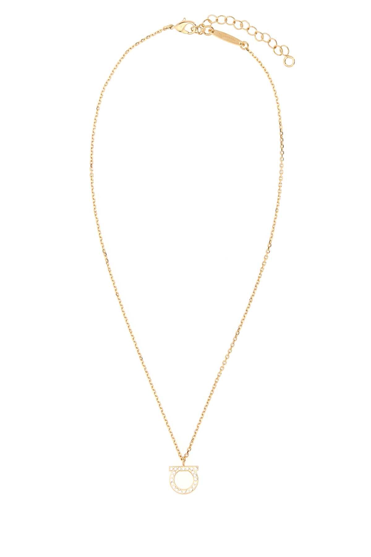 Salvatore Ferragamo Women Gold Metal Gancini Necklace