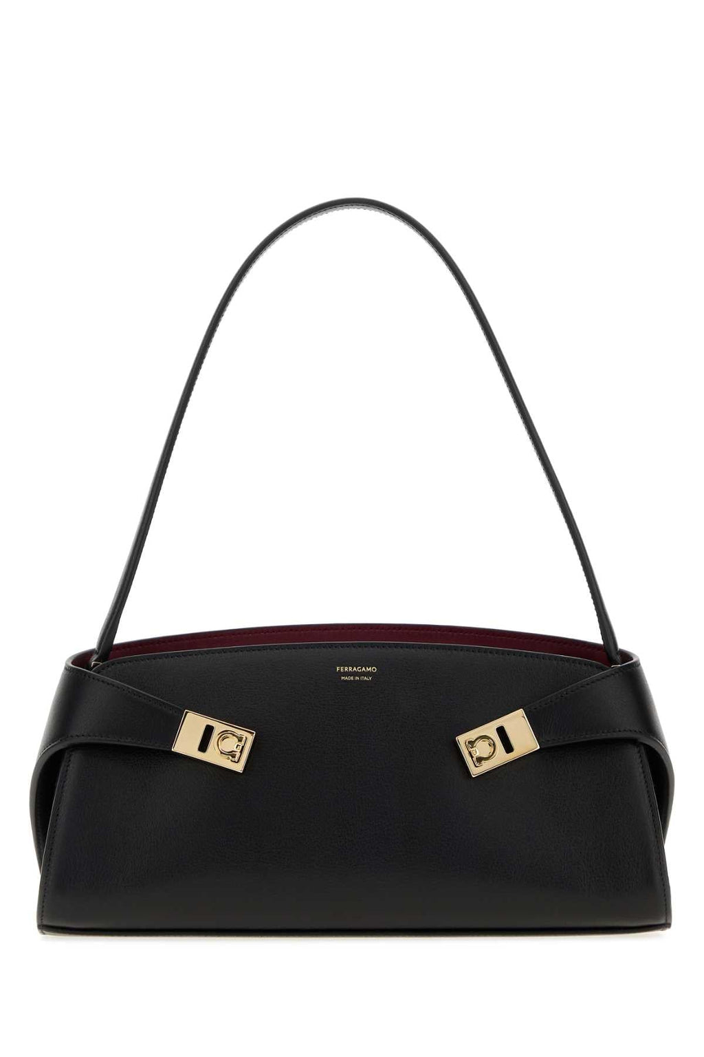 Salvatore Ferragamo Women Black Leather Hug Shoulder Bag