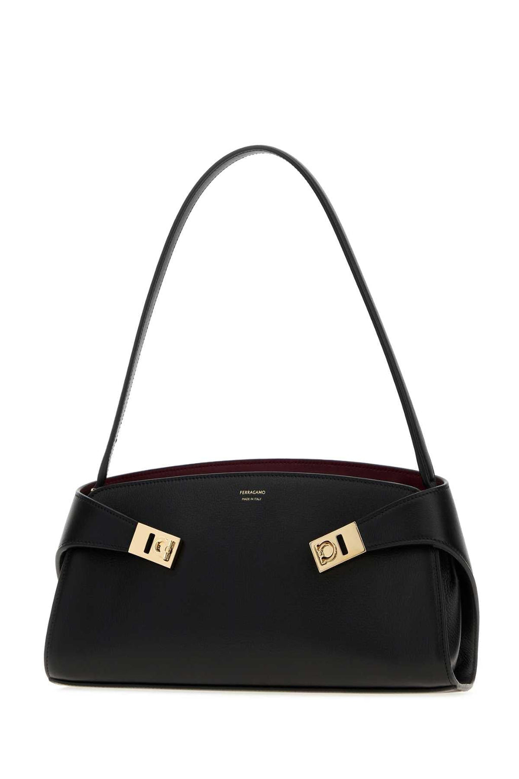 Salvatore Ferragamo Women Black Leather Hug Shoulder Bag