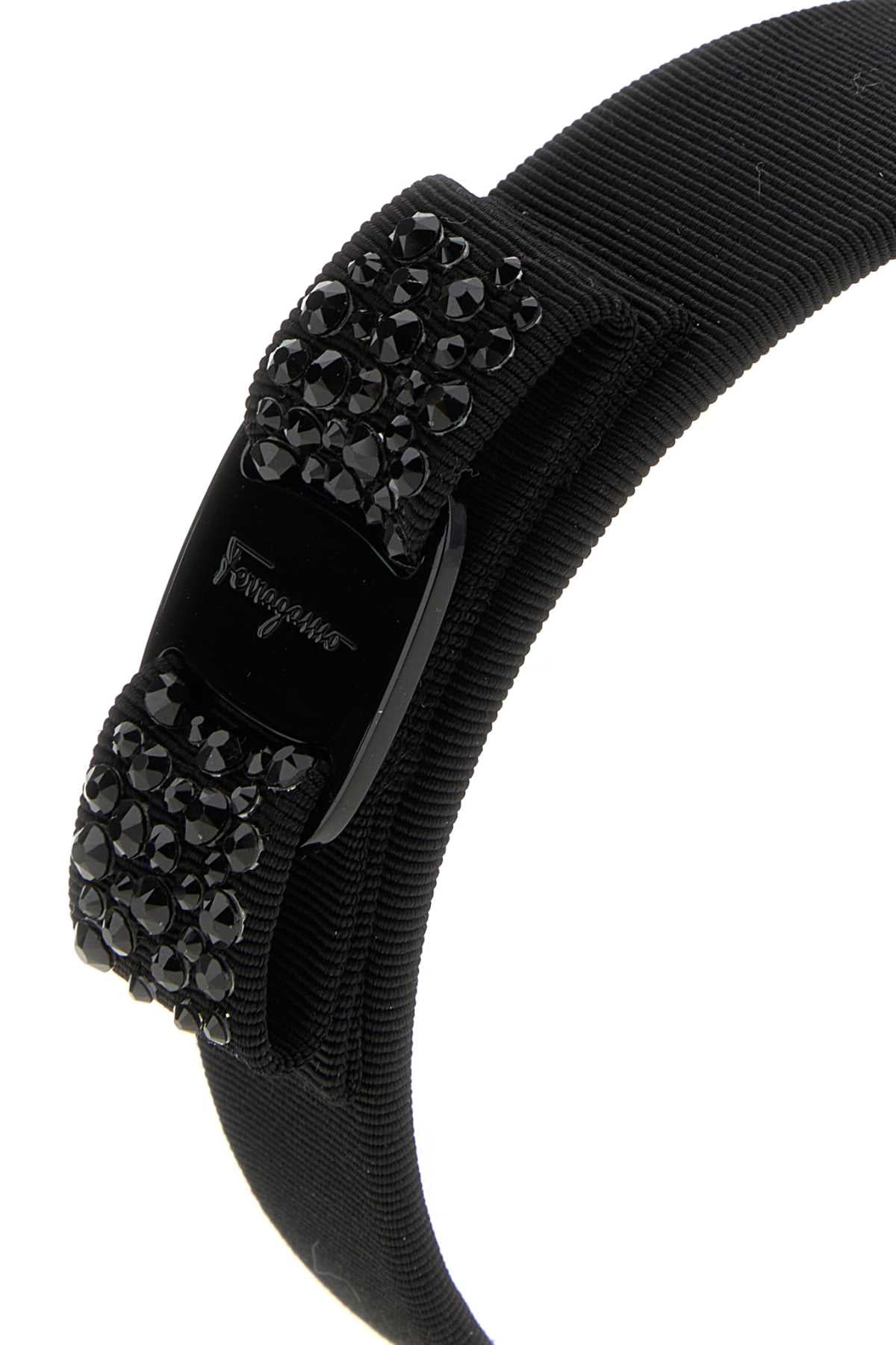 Salvatore Ferragamo Women Black Fabric Hairband