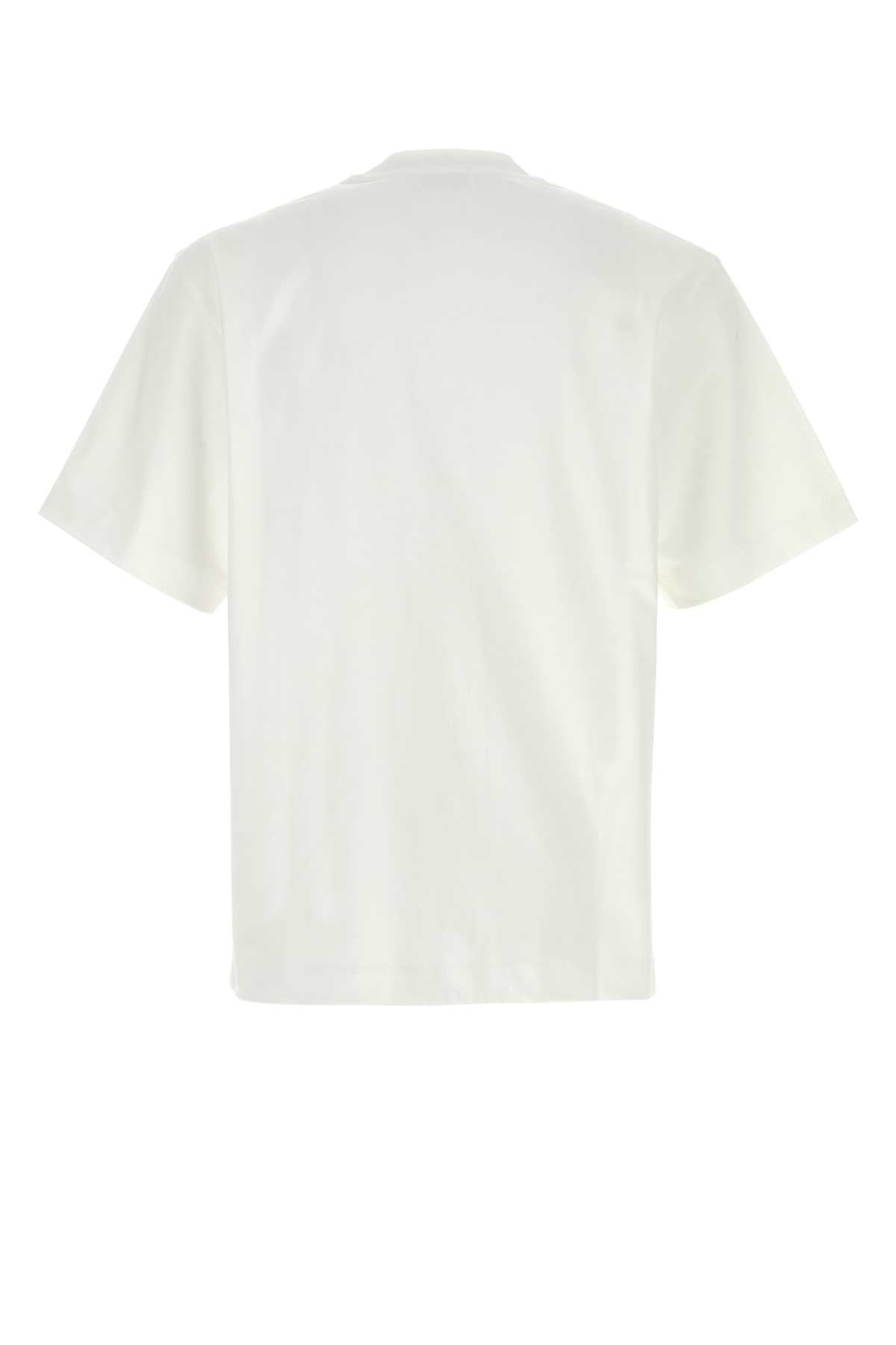 Salvatore Ferragamo Men White Cotton T-Shirt