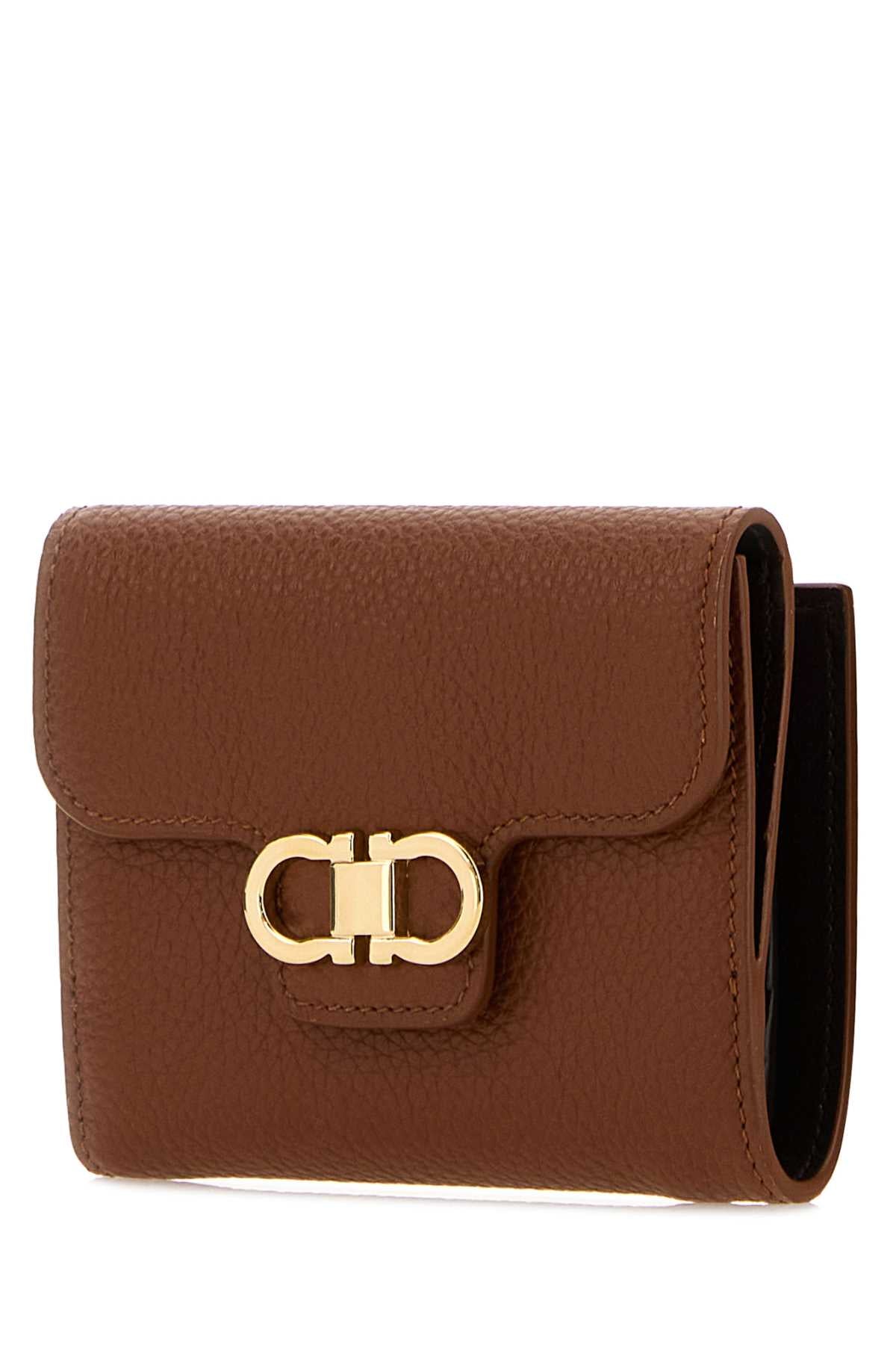 Salvatore Ferragamo Women Caramel Leather Wallet