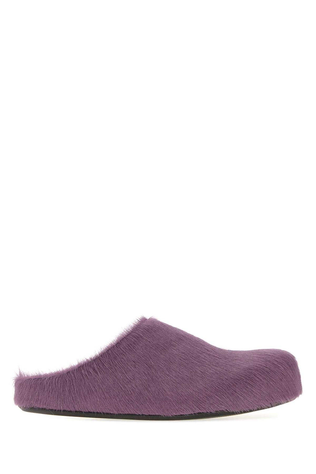 Marni Women Purple Calf Hair Fussbett Slippers