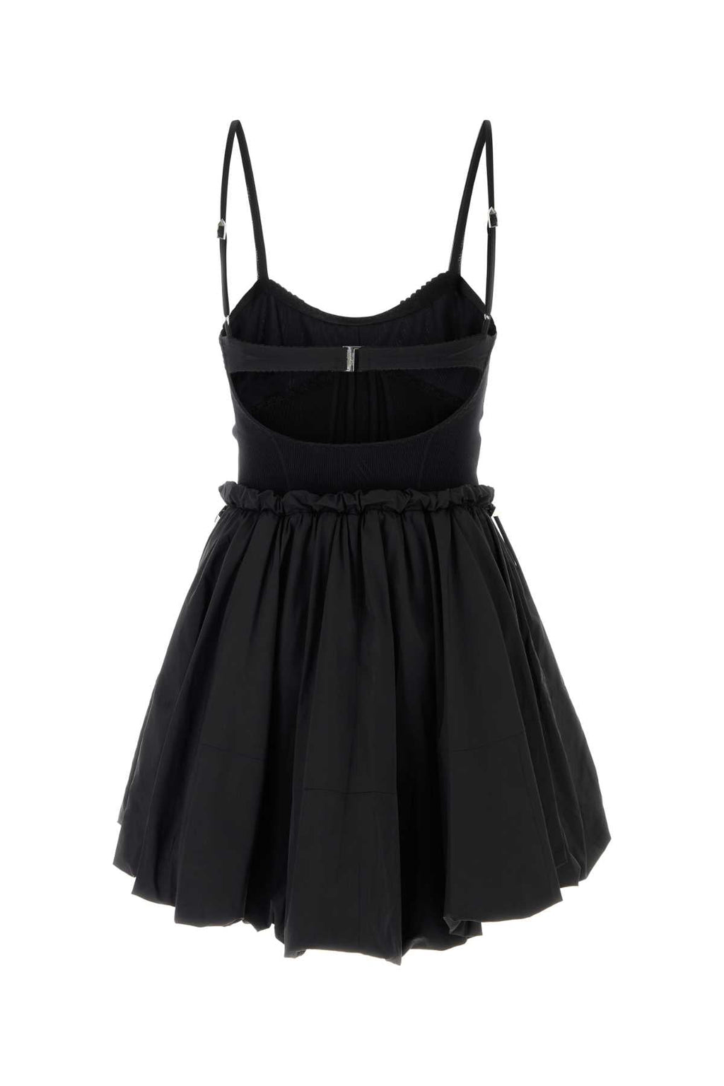 The Attico Women Black Jersey And Taffeta Dress