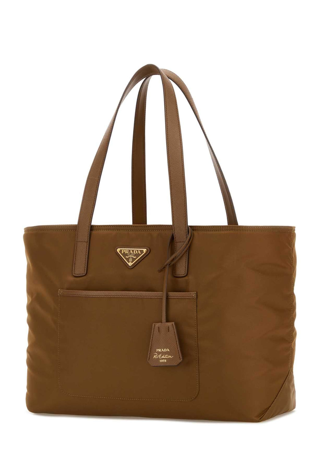 Prada Women Brown Re-Nylon Shopping Bag
