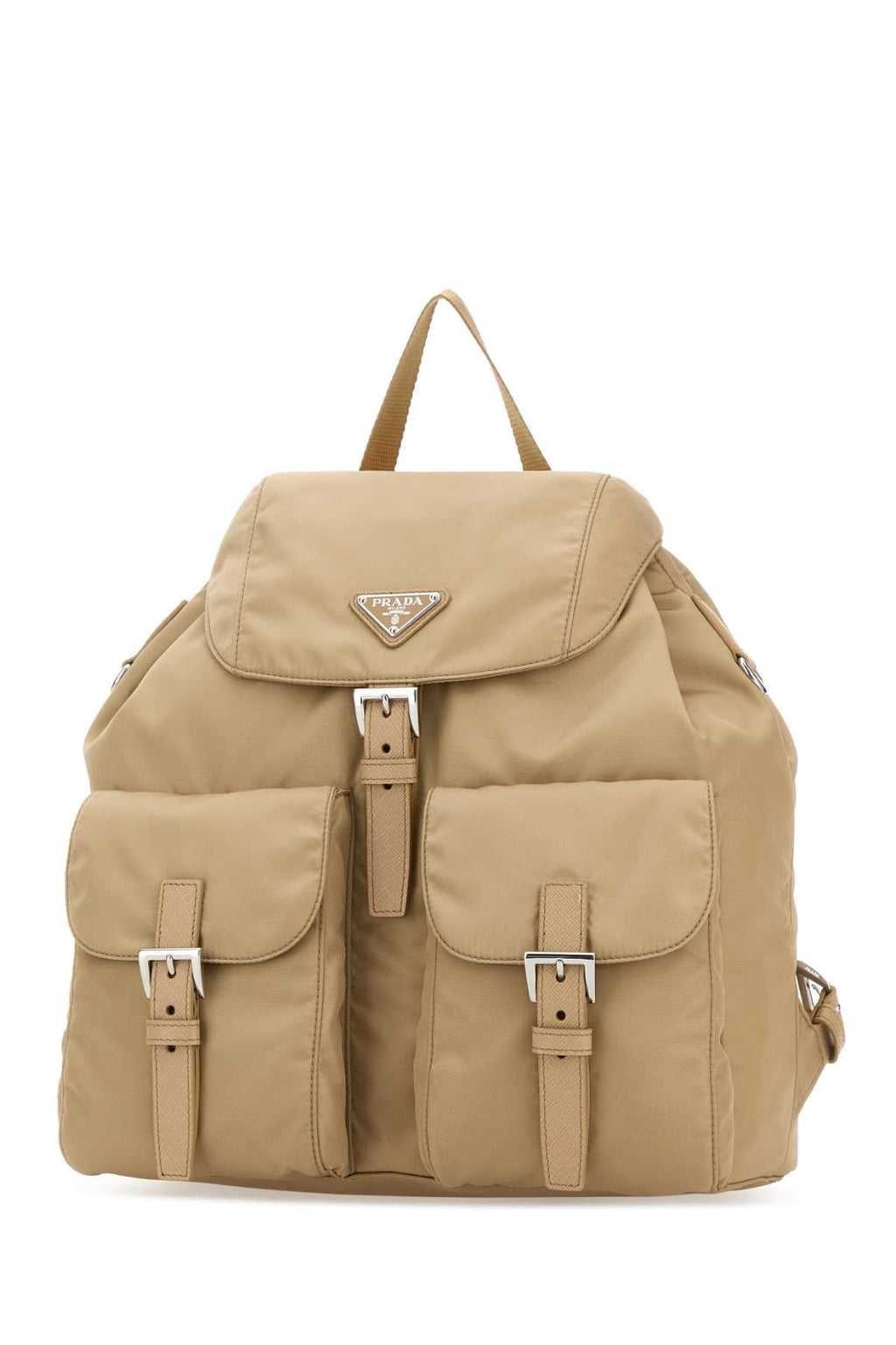 Prada Women Sand Canvas Backpack