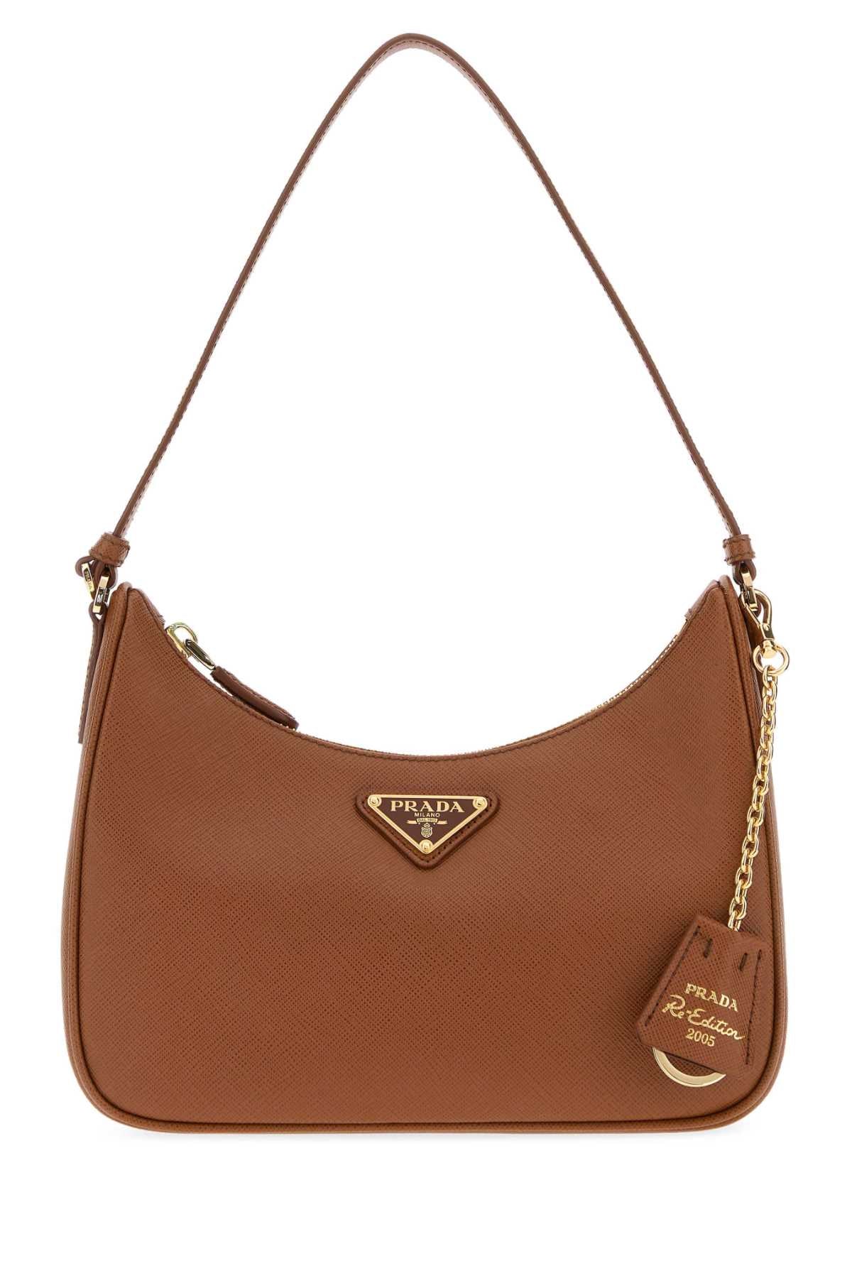 Prada Women Caramel Leather Prada Re-Edition 2005 Shoulder Bag