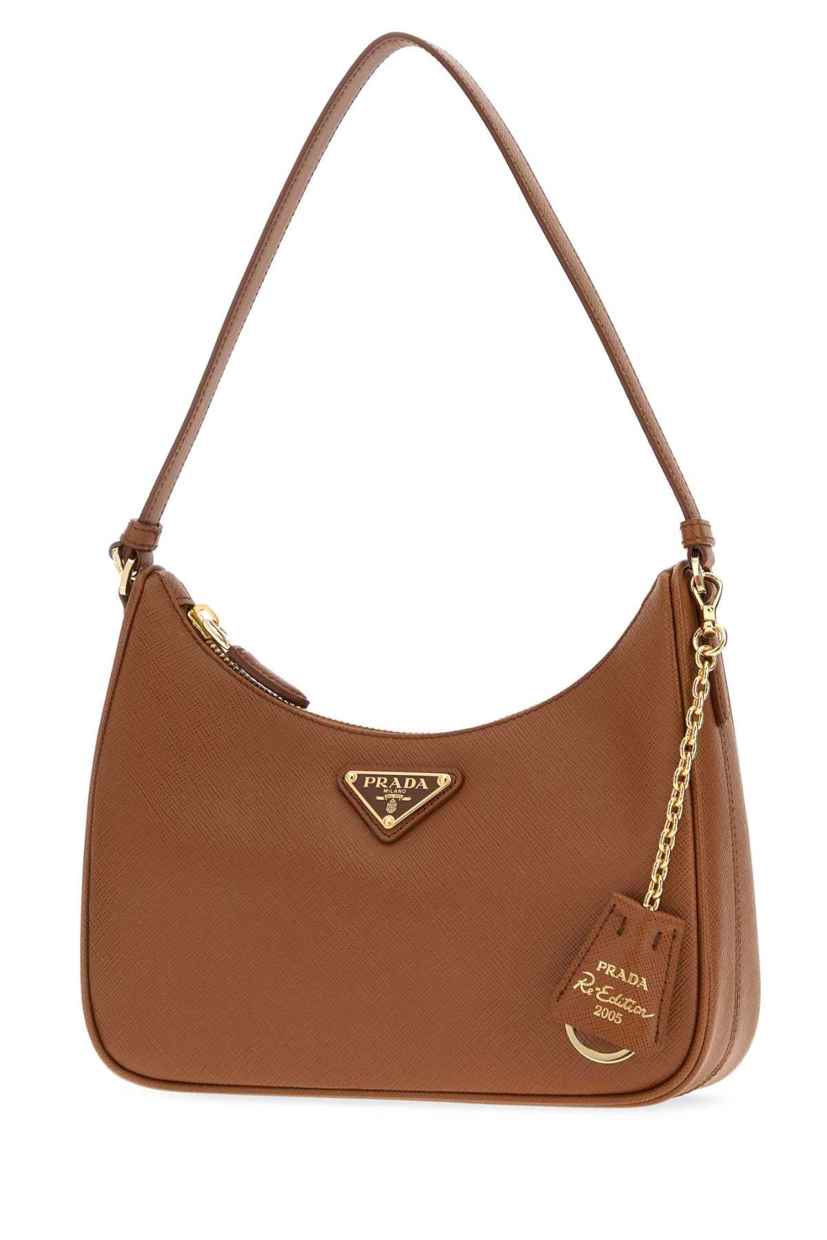 Prada Women Caramel Leather Prada Re-Edition 2005 Shoulder Bag
