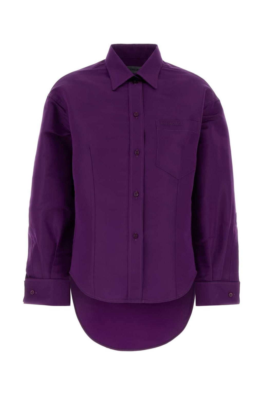Balenciaga Women Purple Silk Shirt