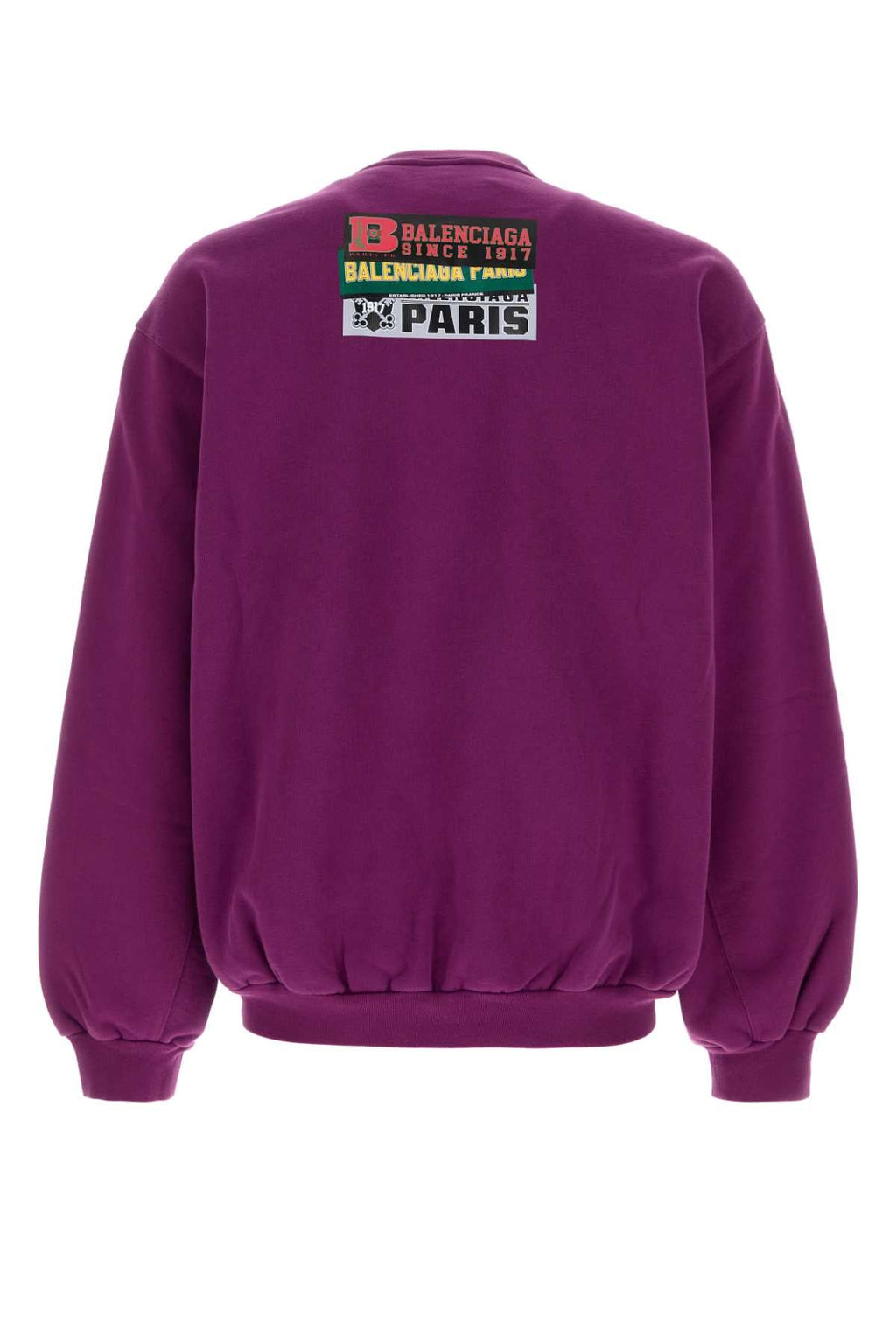 Balenciaga Men Purple Cottons Sweatshirt