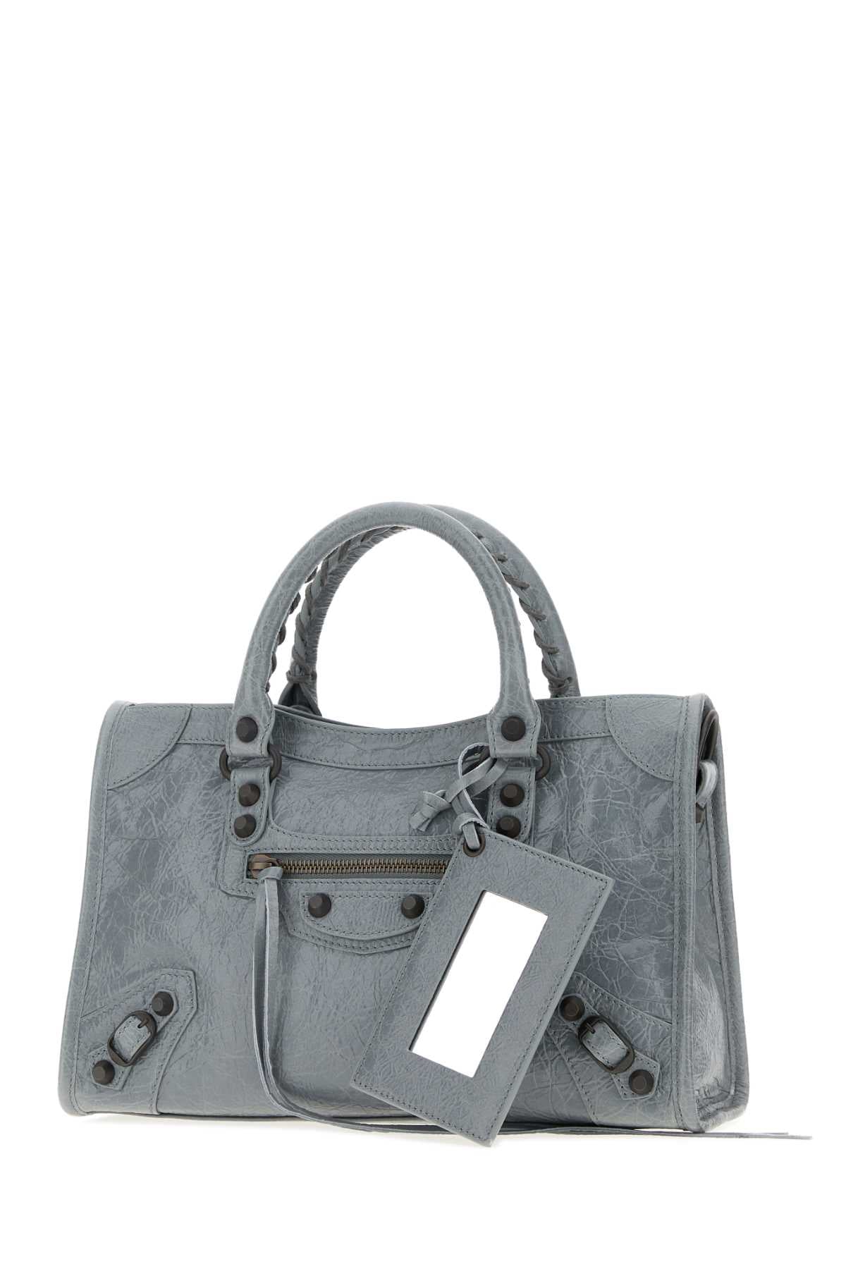 Balenciaga Women Graphite Leather Small Le City Handbag
